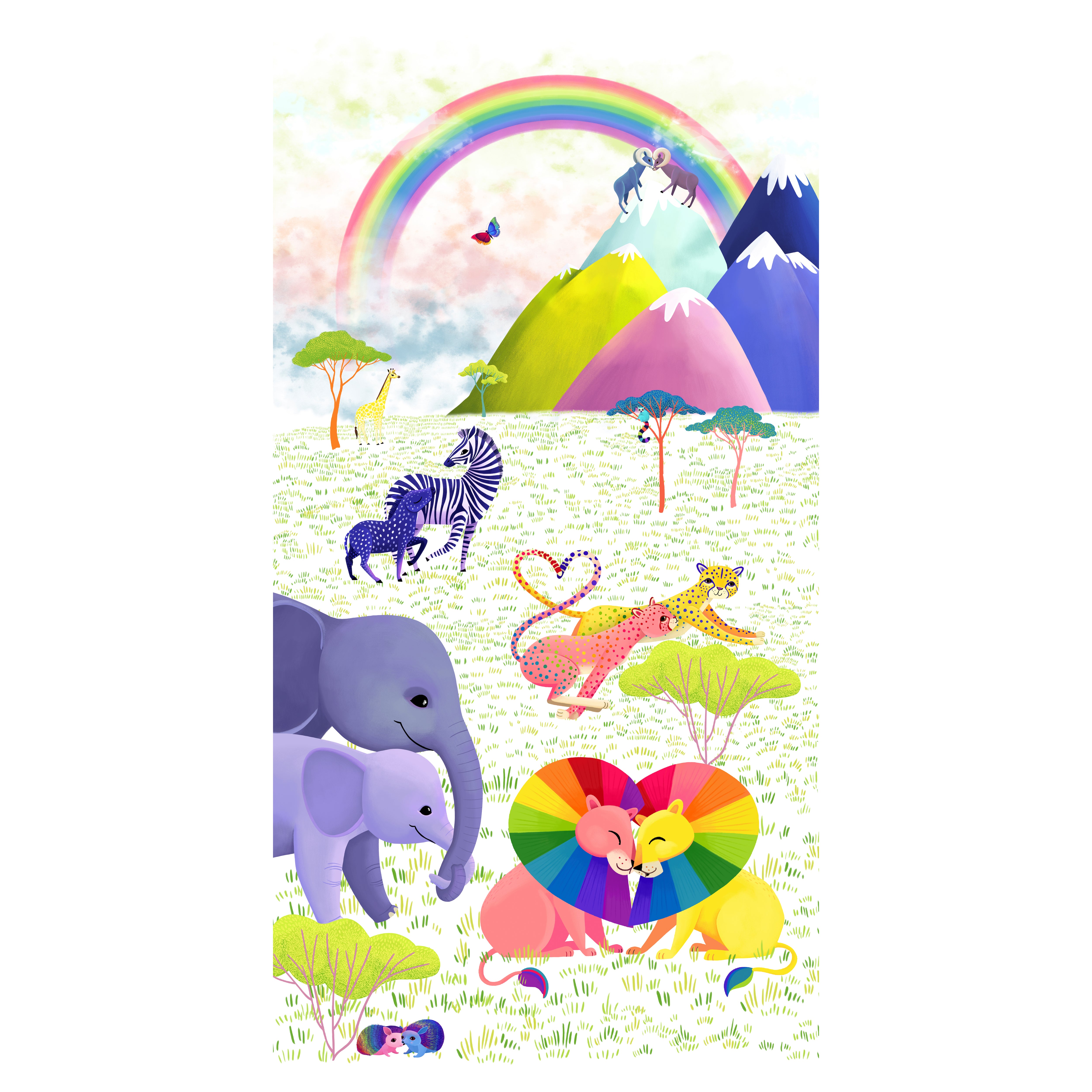 Love in the Wild | 24" Panel by Katy Tanis for FreeSpirit | PWKT046.XPANEL