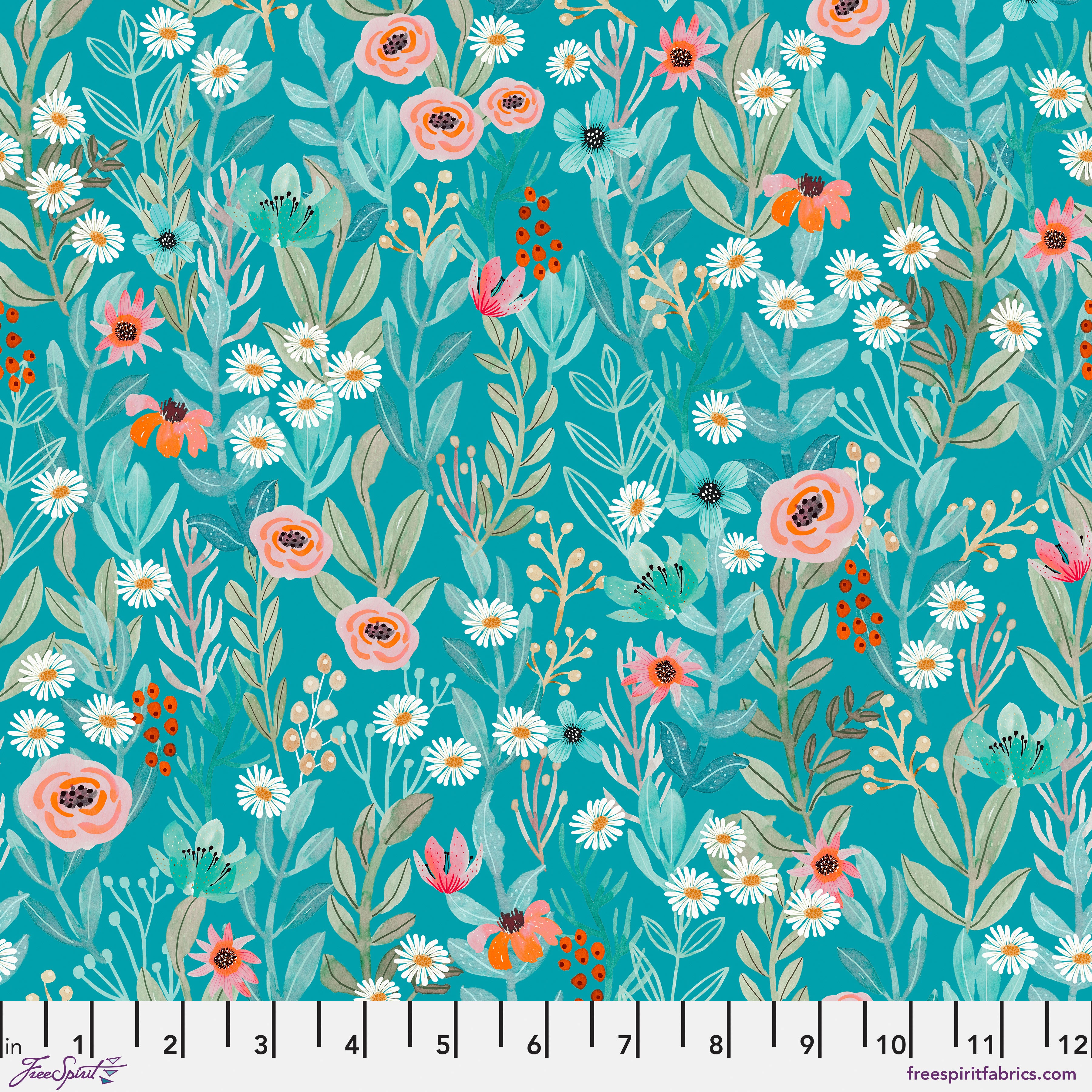 Floral Fiesta | Son Vida Vibrant - Jade by Mia Charro for FreeSpirit | PWMC097.XJADE