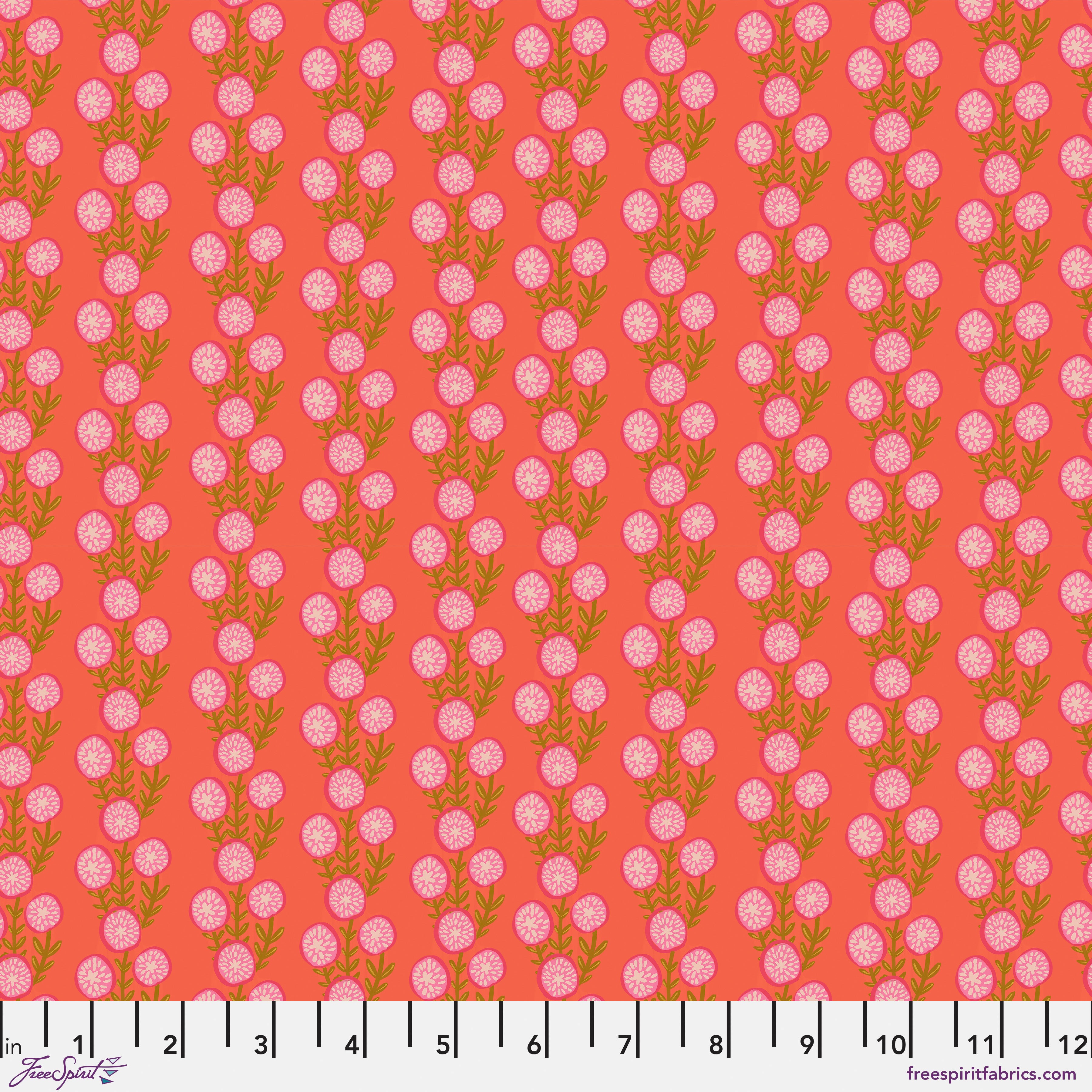 Floral Fiesta | La Flor - Coral by Mia Charro for FreeSpirit | PWMC107.XCORAL