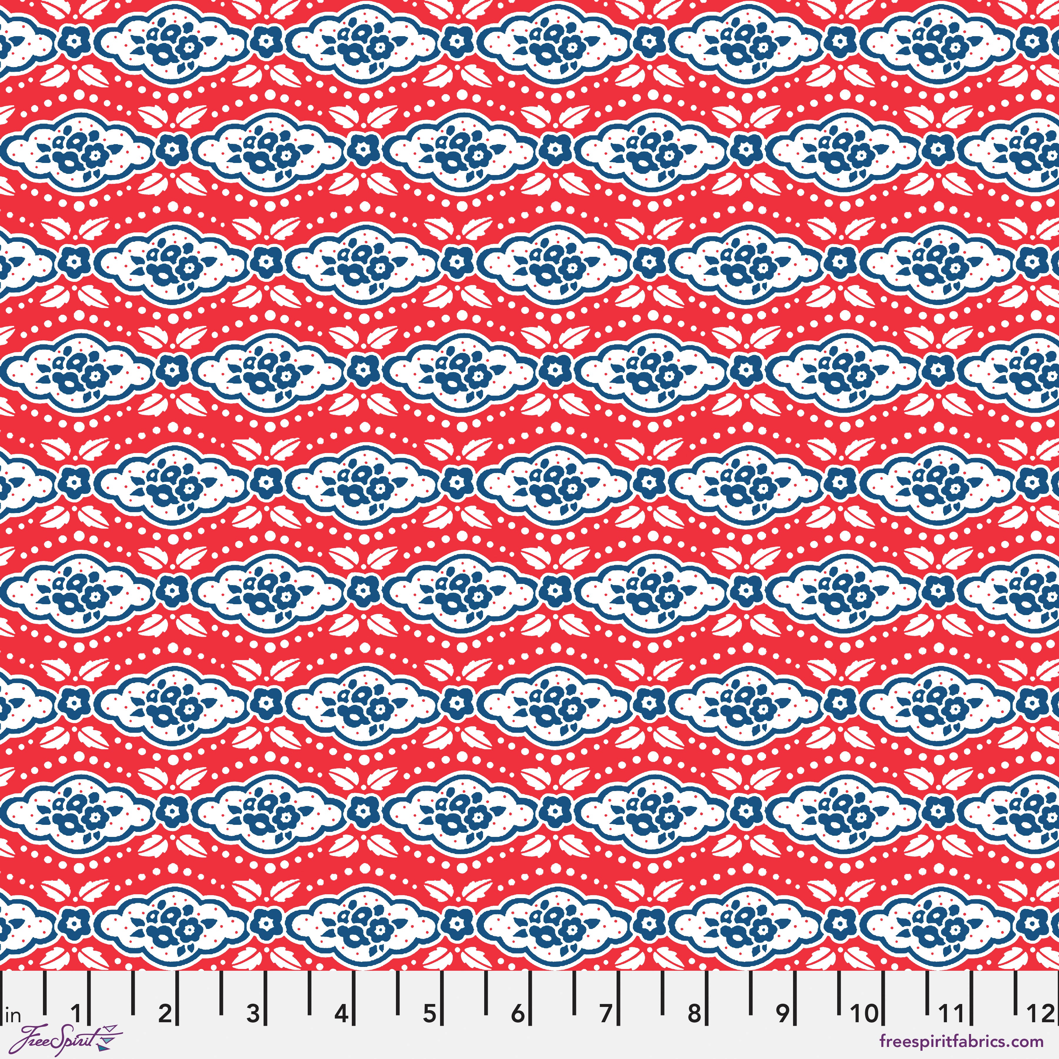 Happy Birthday, America | Maison Rouge - Red by Mary Engelbreit for FreeSpirit | PWMY025-RED