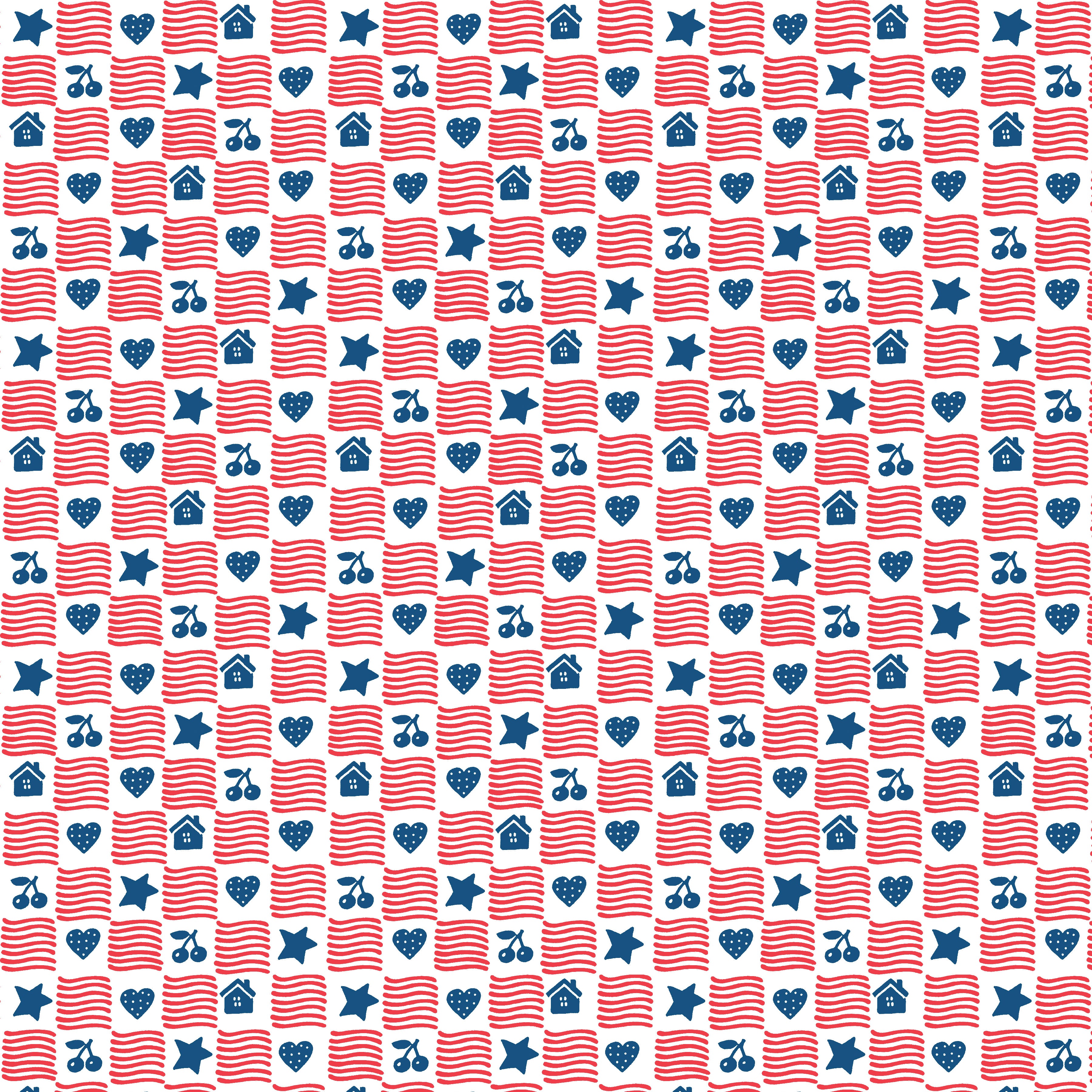 Happy Birthday, America | Simple American Home - Red by Mary Engelbreit for FreeSpirit | PWMY026-RED