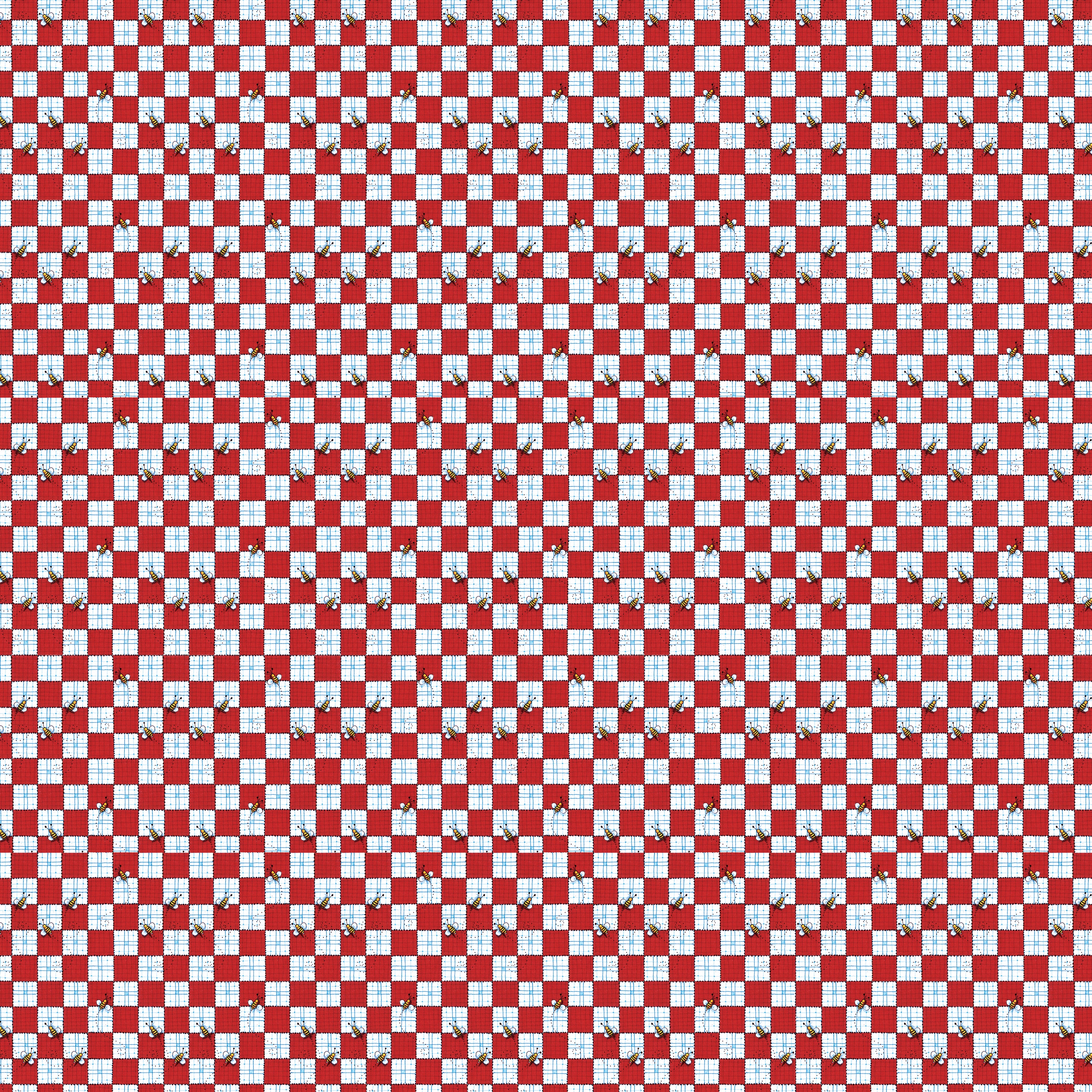 Happy Birthday, America | Bees at a Picnic - Red by Mary Engelbreit for FreeSpirit | PWMY027-RED