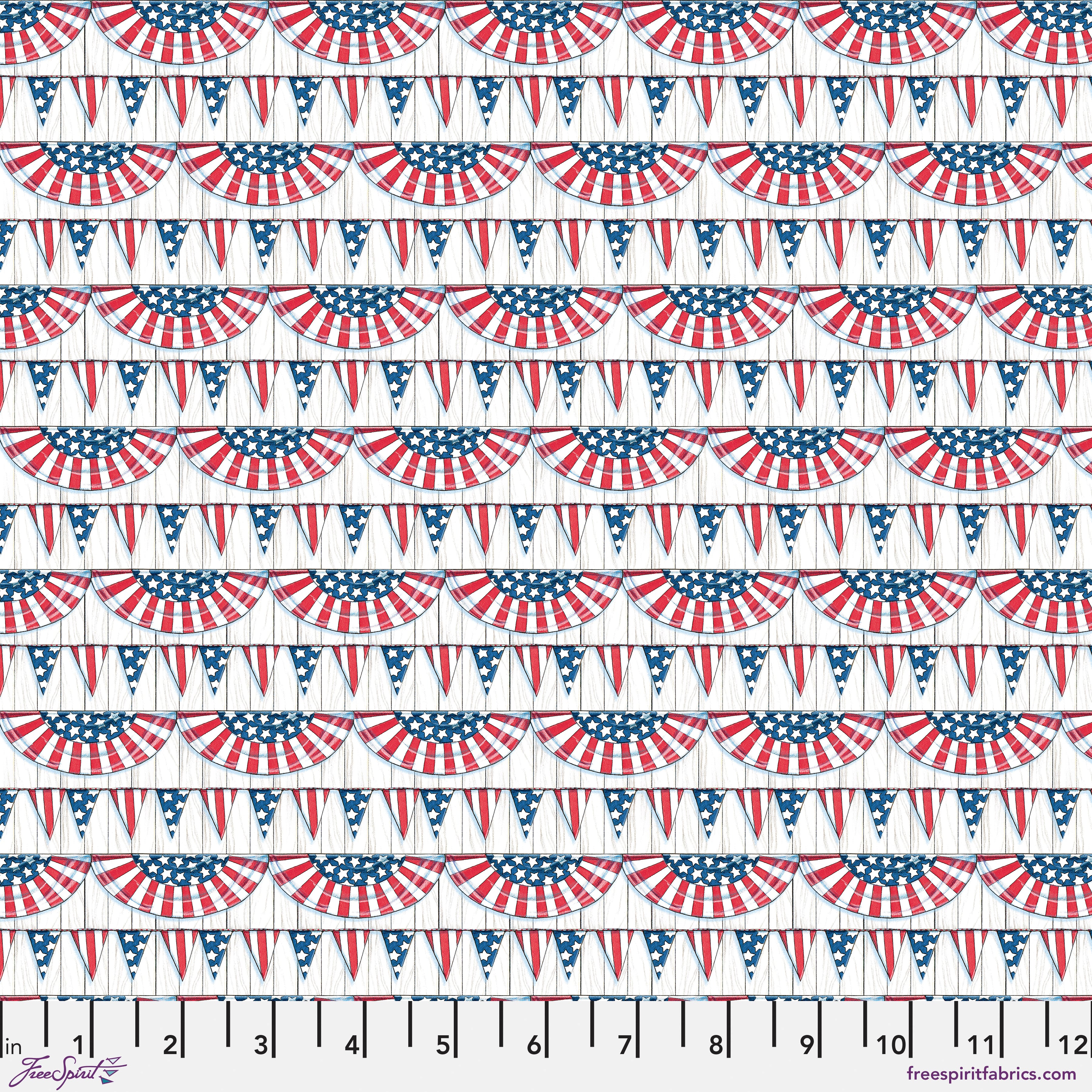 Happy Birthday, America | America's Birthday Bunting by Mary Engelbreit for FreeSpirit | PWMY029-RED