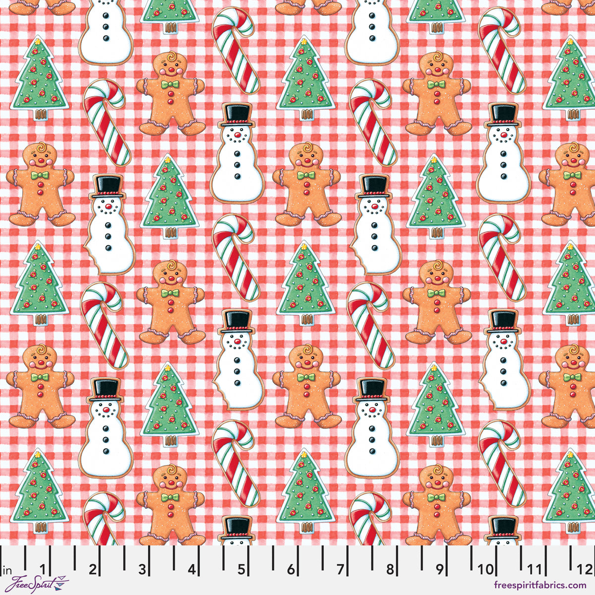 Snow Day | Cookie Nibbler - Red by Mary Engelbreit for FreeSpirit | PWMY036.RED