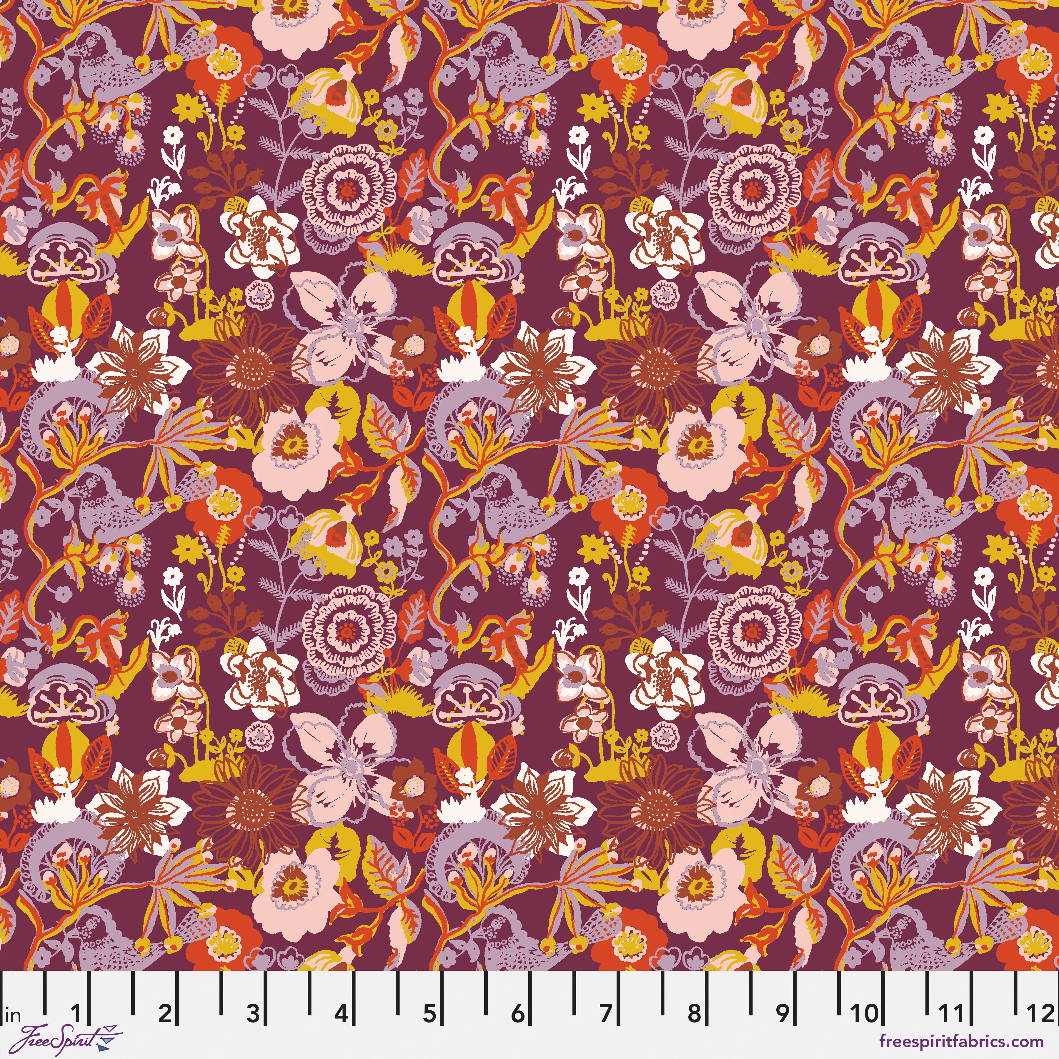 Pastoral Symphony | Rebecca - Plum by Nathalie Lété for FreeSpirit | PWNL058.PLUM