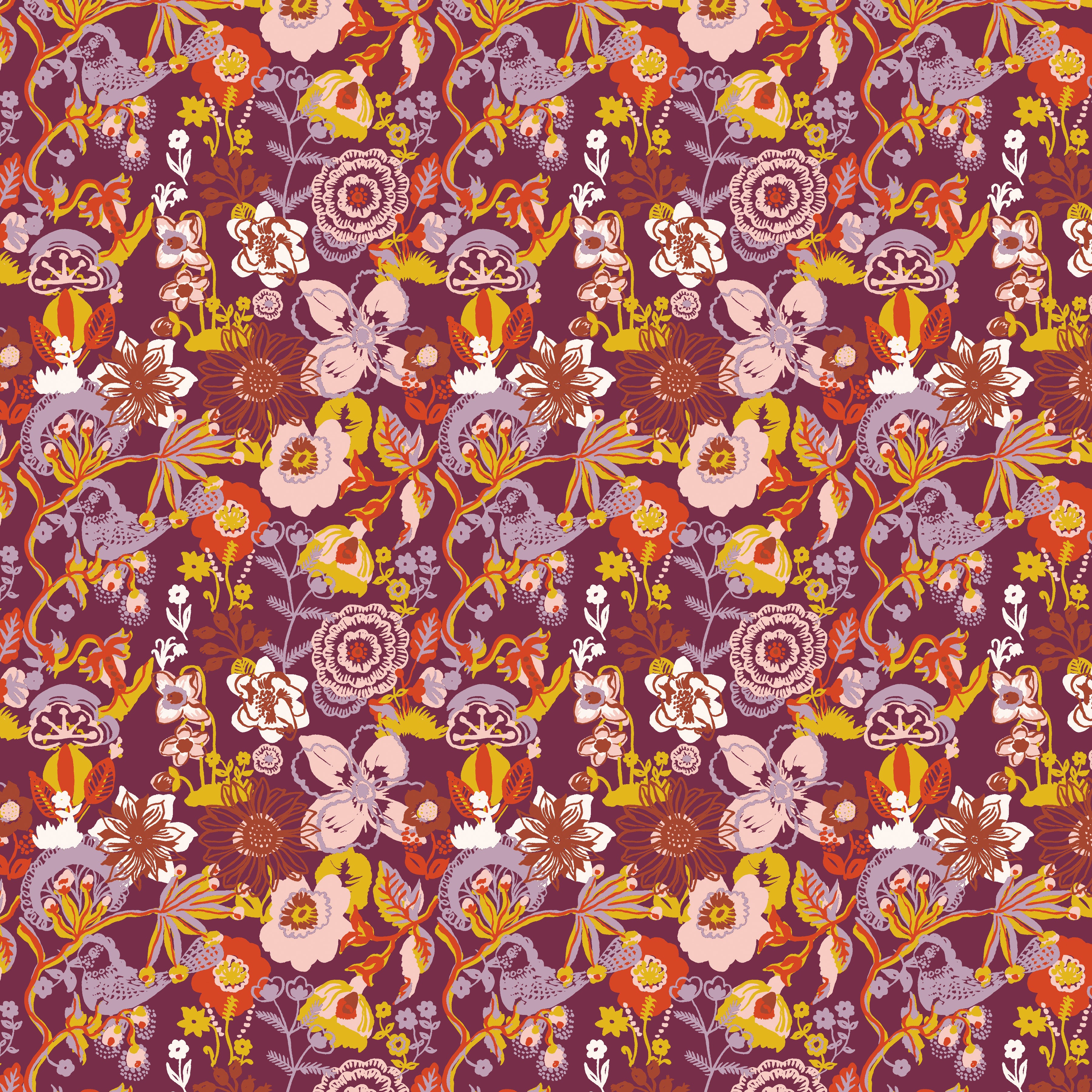 Pastoral Symphony | Rebecca - Plum by Nathalie Lété for FreeSpirit | PWNL058.PLUM