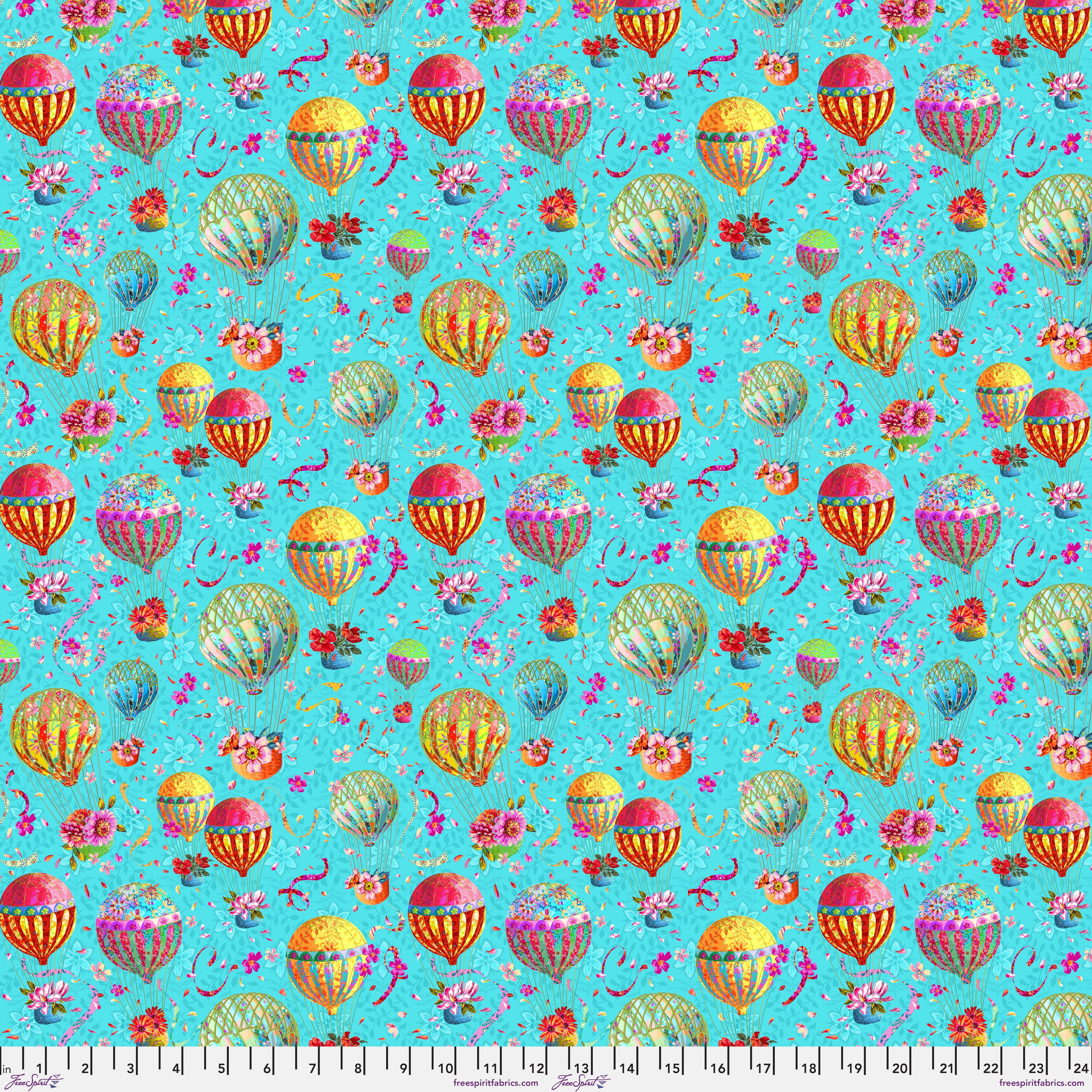 Festival | Small Balloons - Blue by Odile Bailloeul for FreeSpirit | PWOB112.BLUE