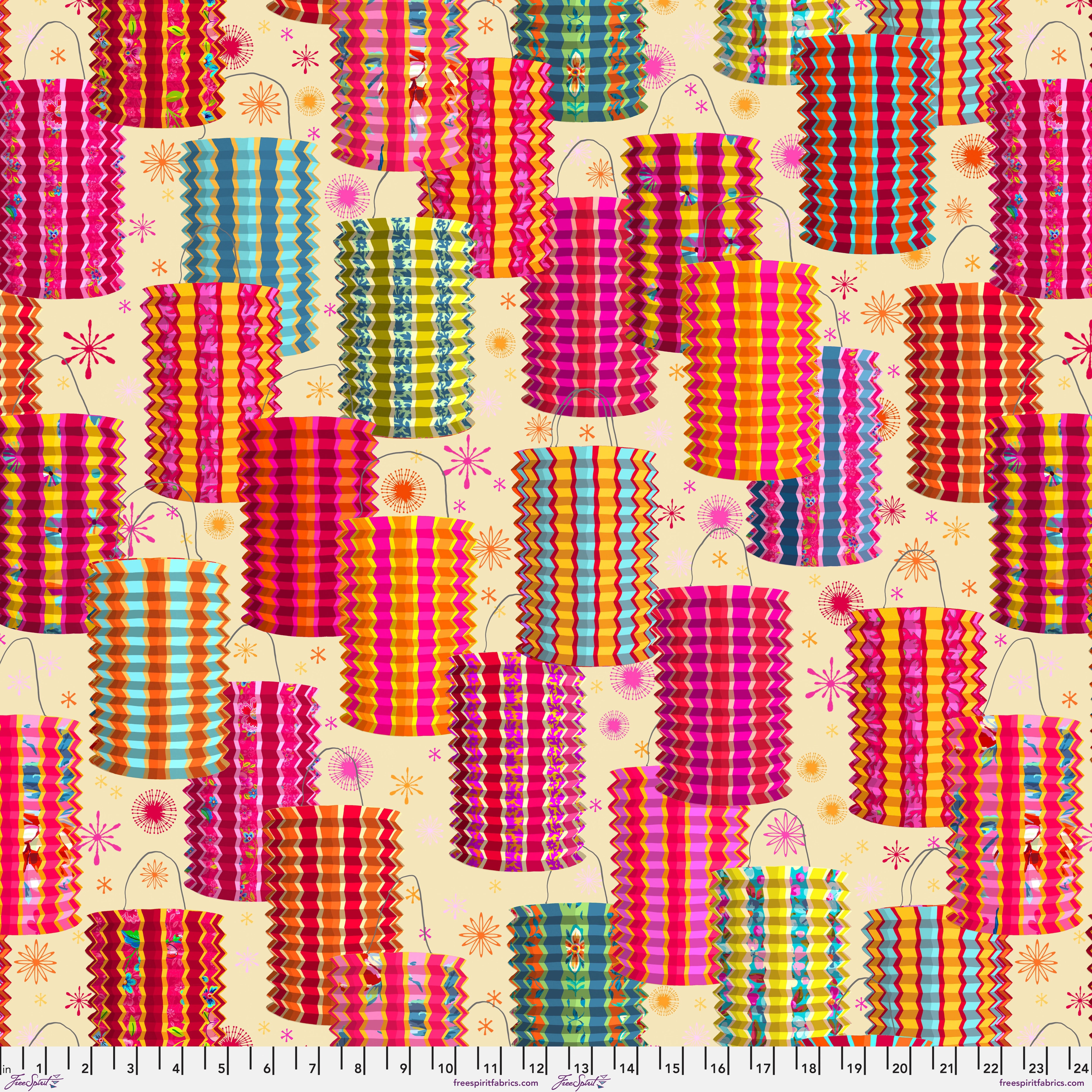 Festival | Lanterns - Cream by Odile Bailloeul for FreeSpirit | PWOB114.CREAM