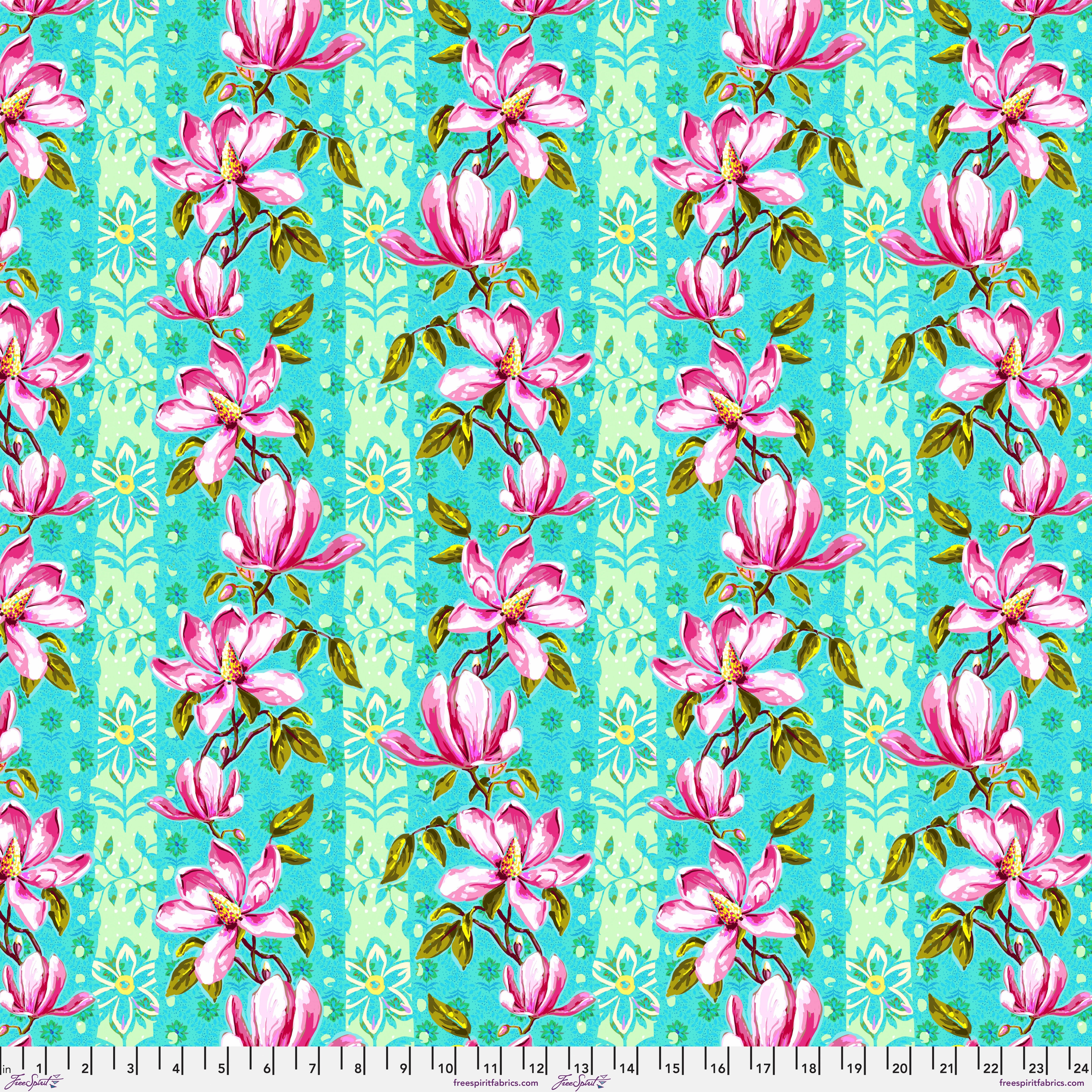Festival | Magnolias - Blue by Odile Bailloeul for FreeSpirit | PWOB119.BLUE