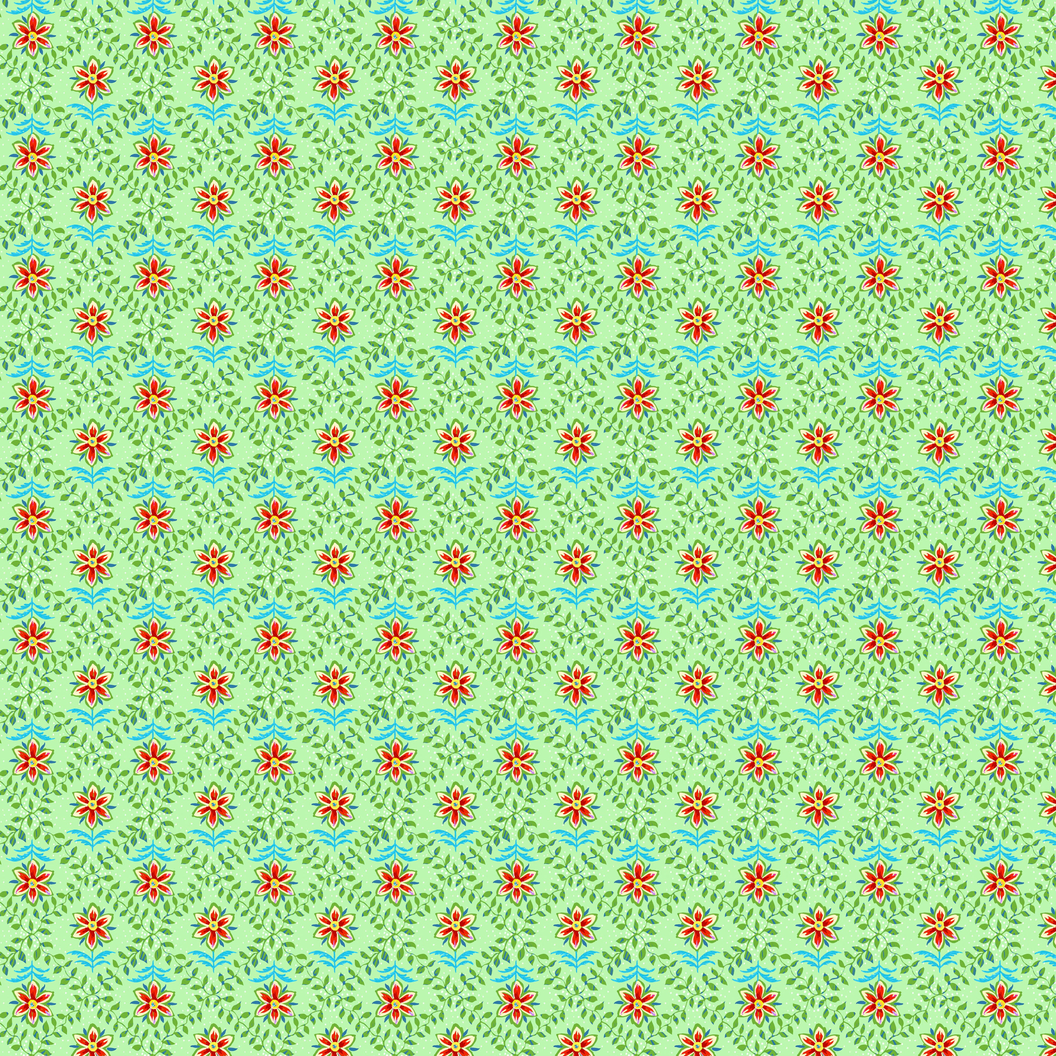 Festival | Diamonds - Green by Odile Bailloeul for FreeSpirit | PWOB122.GREEN