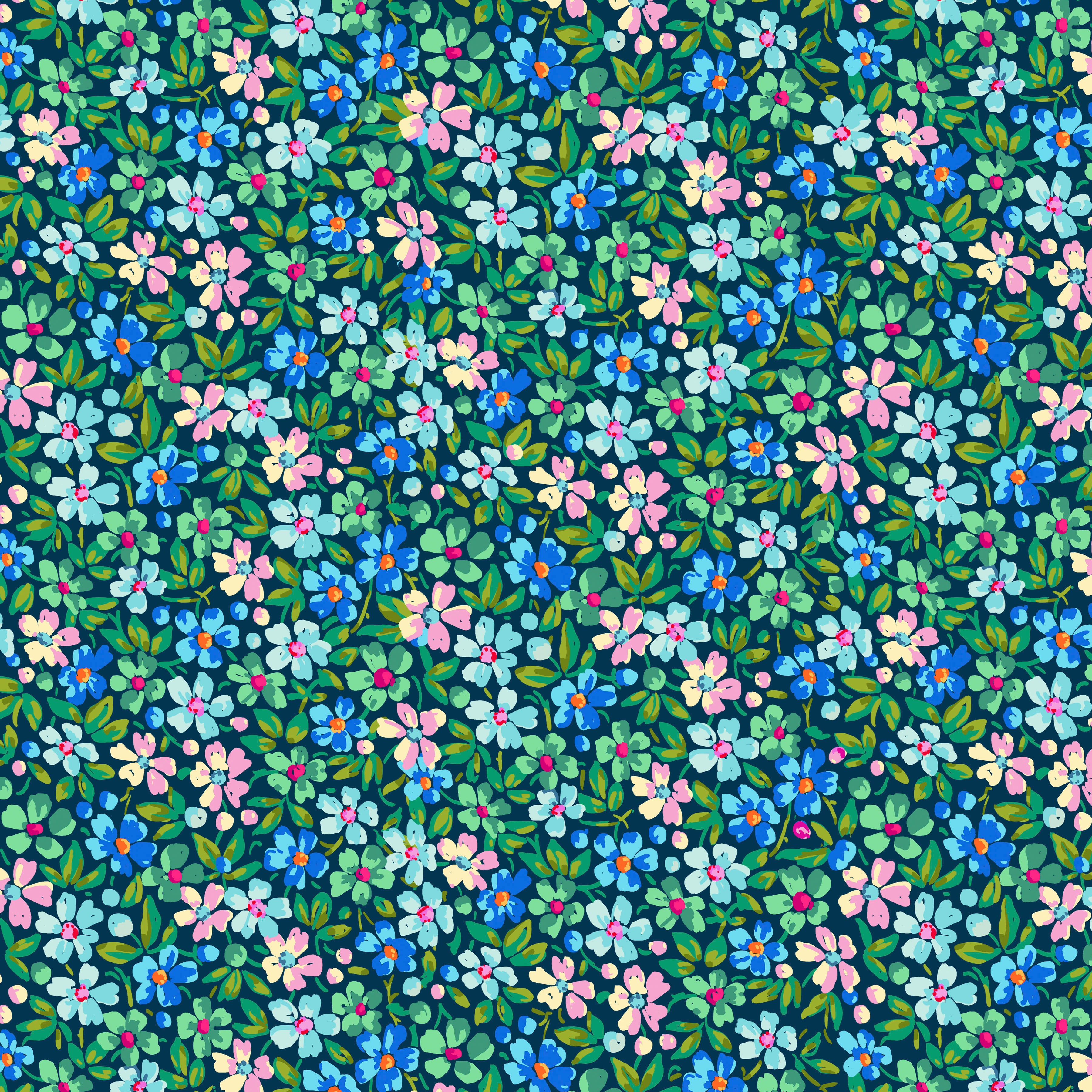 Festival | Myosotis - Blue by Odile Bailloeul for FreeSpirit | PWOB123.BLUE