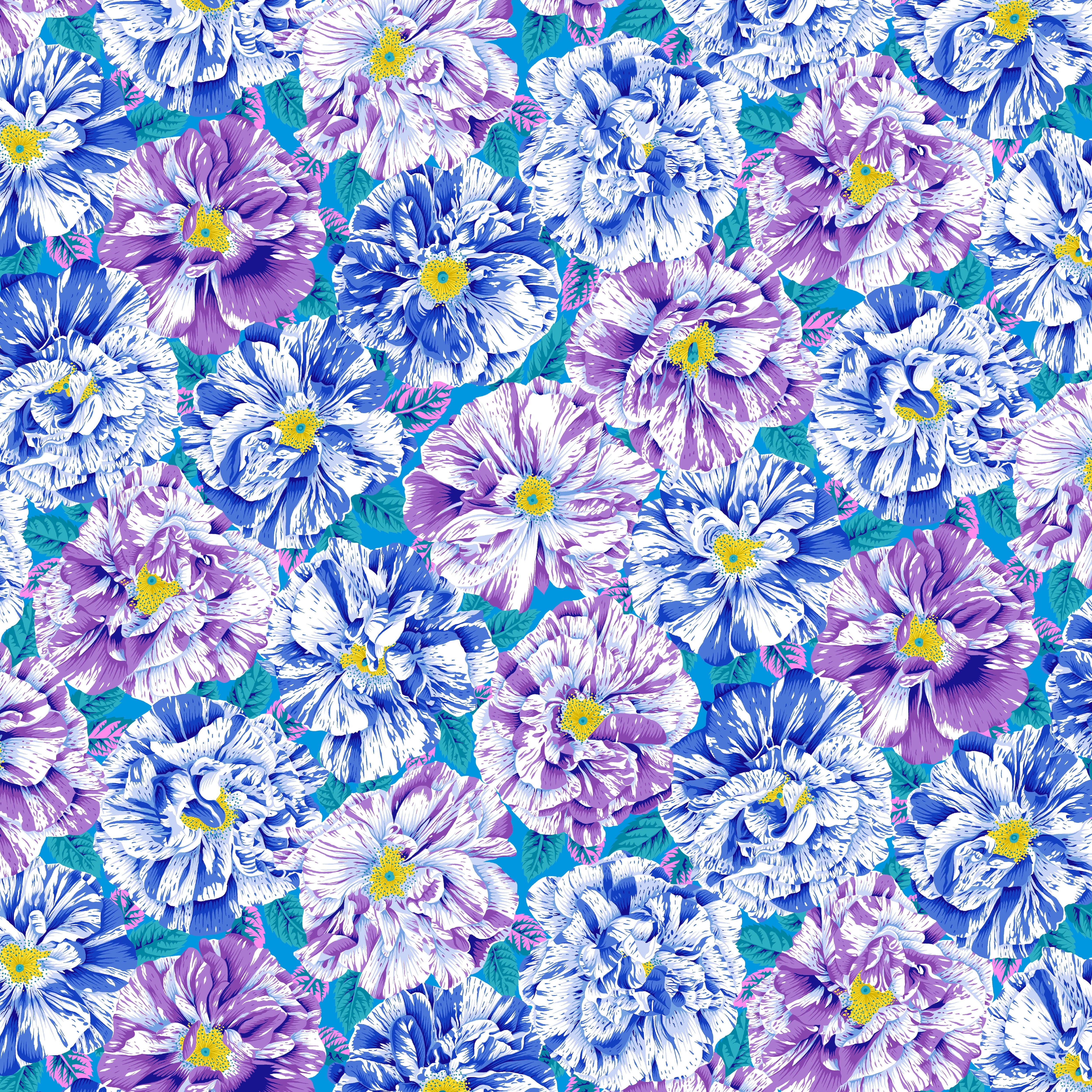 February 2026 | Bouffant - Blue by Kaffe Fassett Collective for FreeSpirit | PWPJ061.BLUE