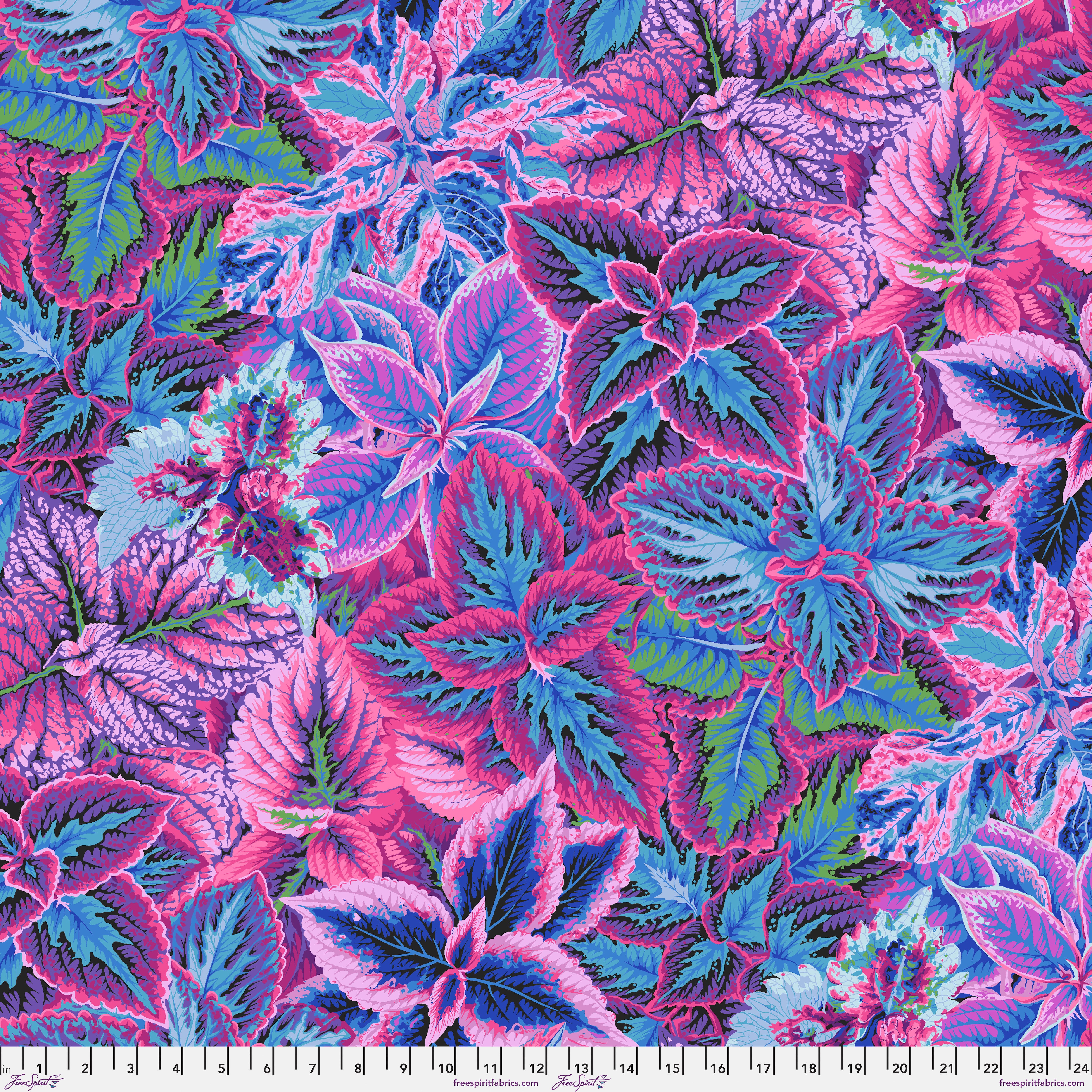 August 2025 | Bold Leaves - Blue by Kaffe Fassett Collective for FreeSpirit | PWPJ132.BLUE