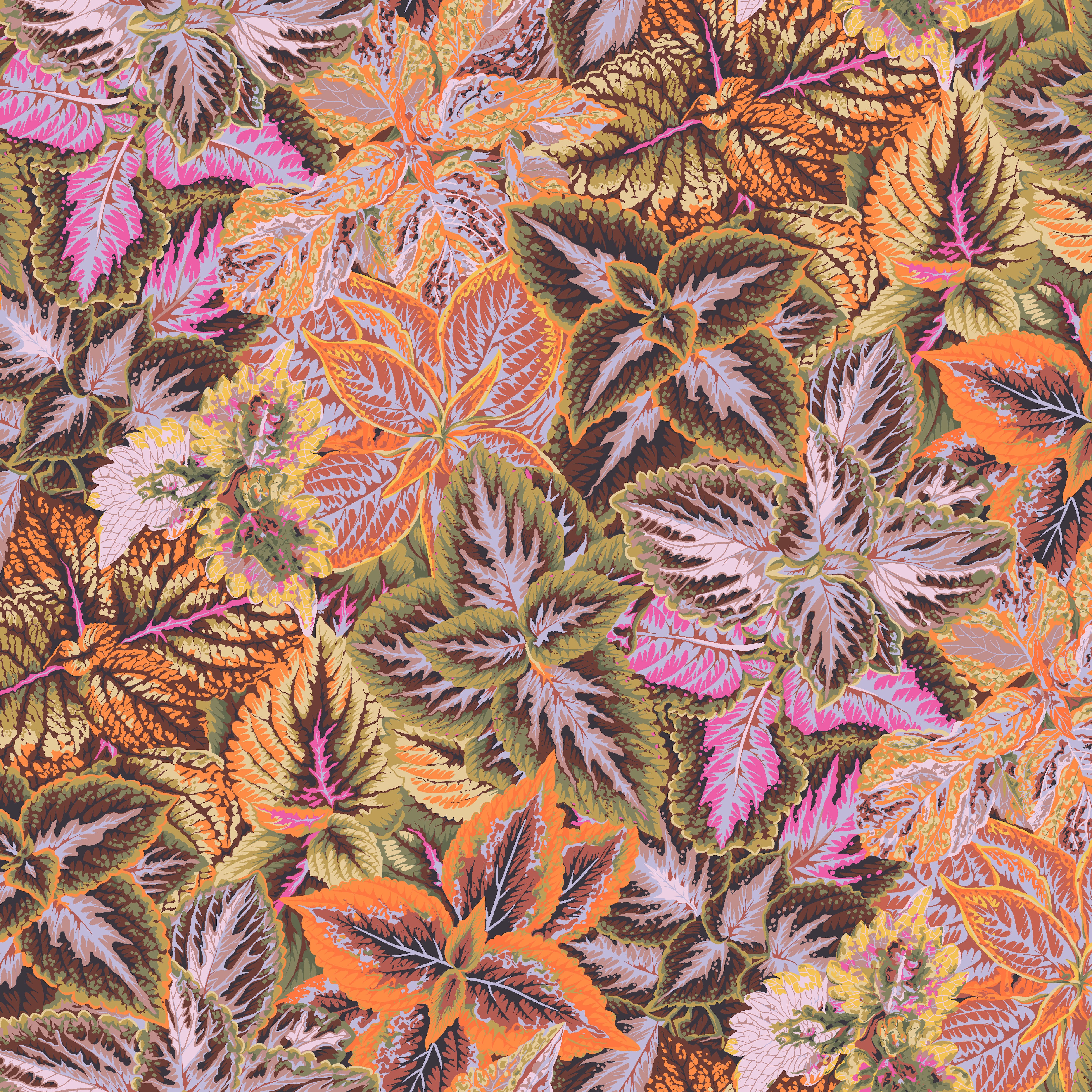 August 2025 | Bold Leaves - Brown by Kaffe Fassett Collective for FreeSpirit | PWPJ132.BROWN