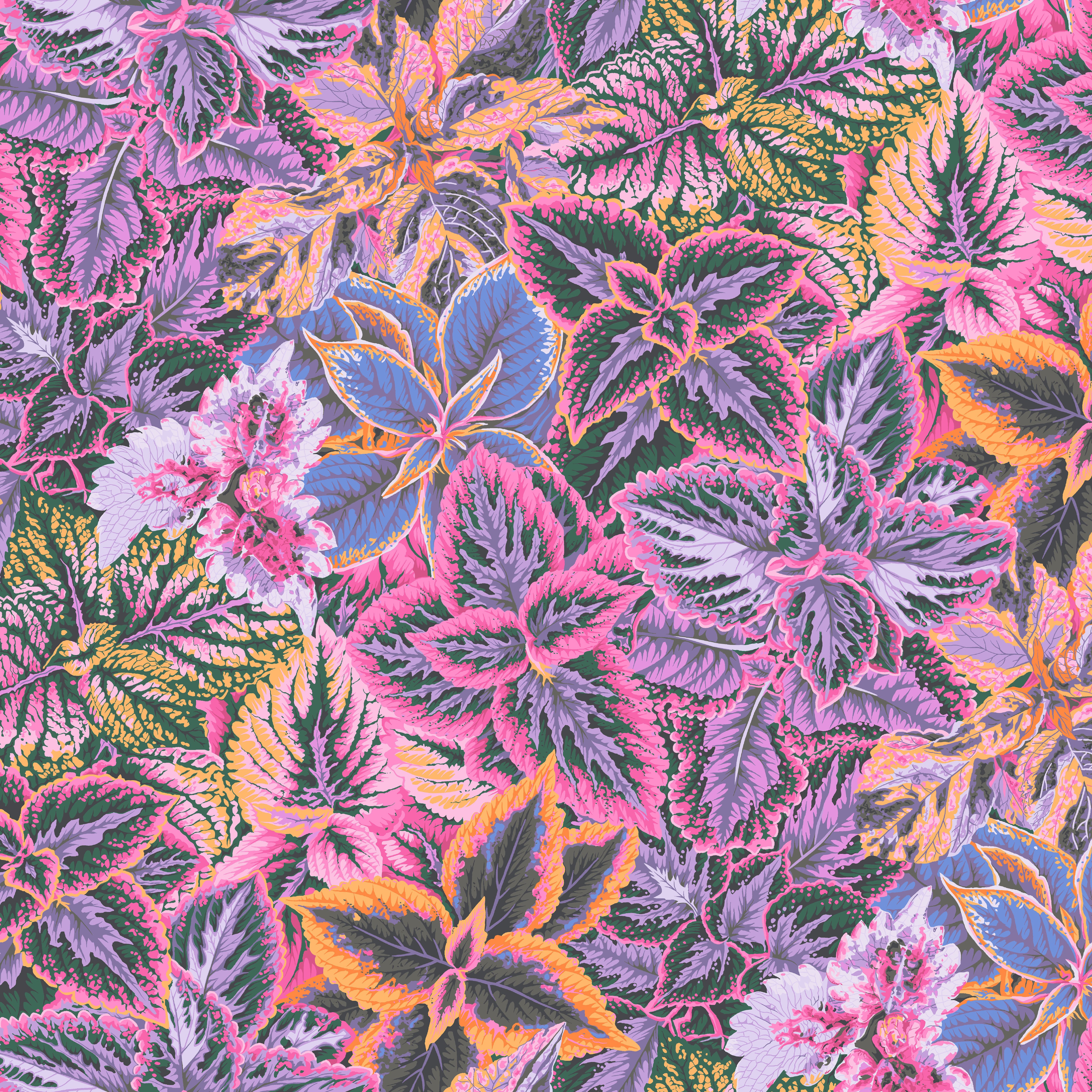 August 2025 | Bold Leaves - Pink by Kaffe Fassett Collective for FreeSpirit | PWPJ132.PINK