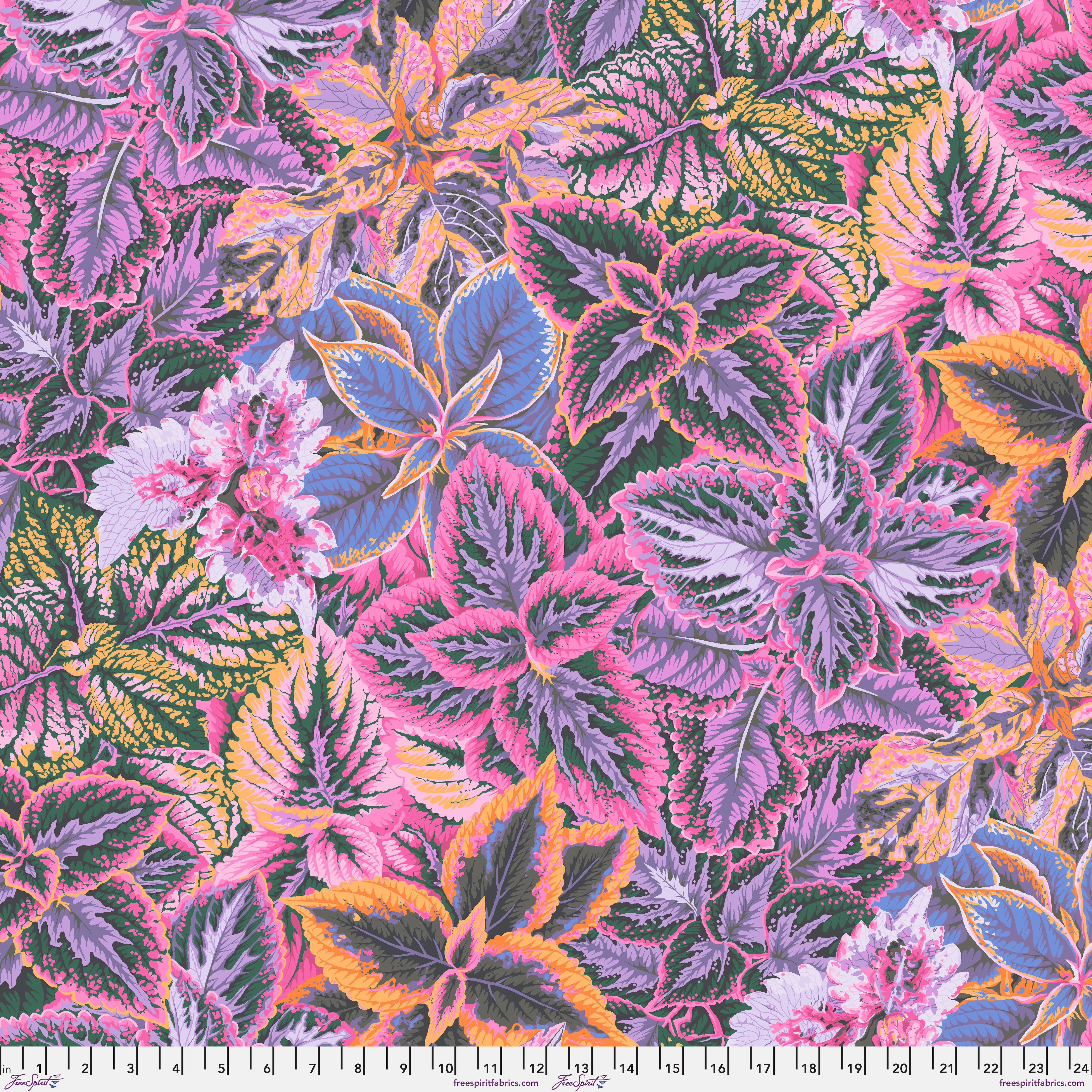 August 2025 | Bold Leaves - Pink by Kaffe Fassett Collective for FreeSpirit | PWPJ132.PINK