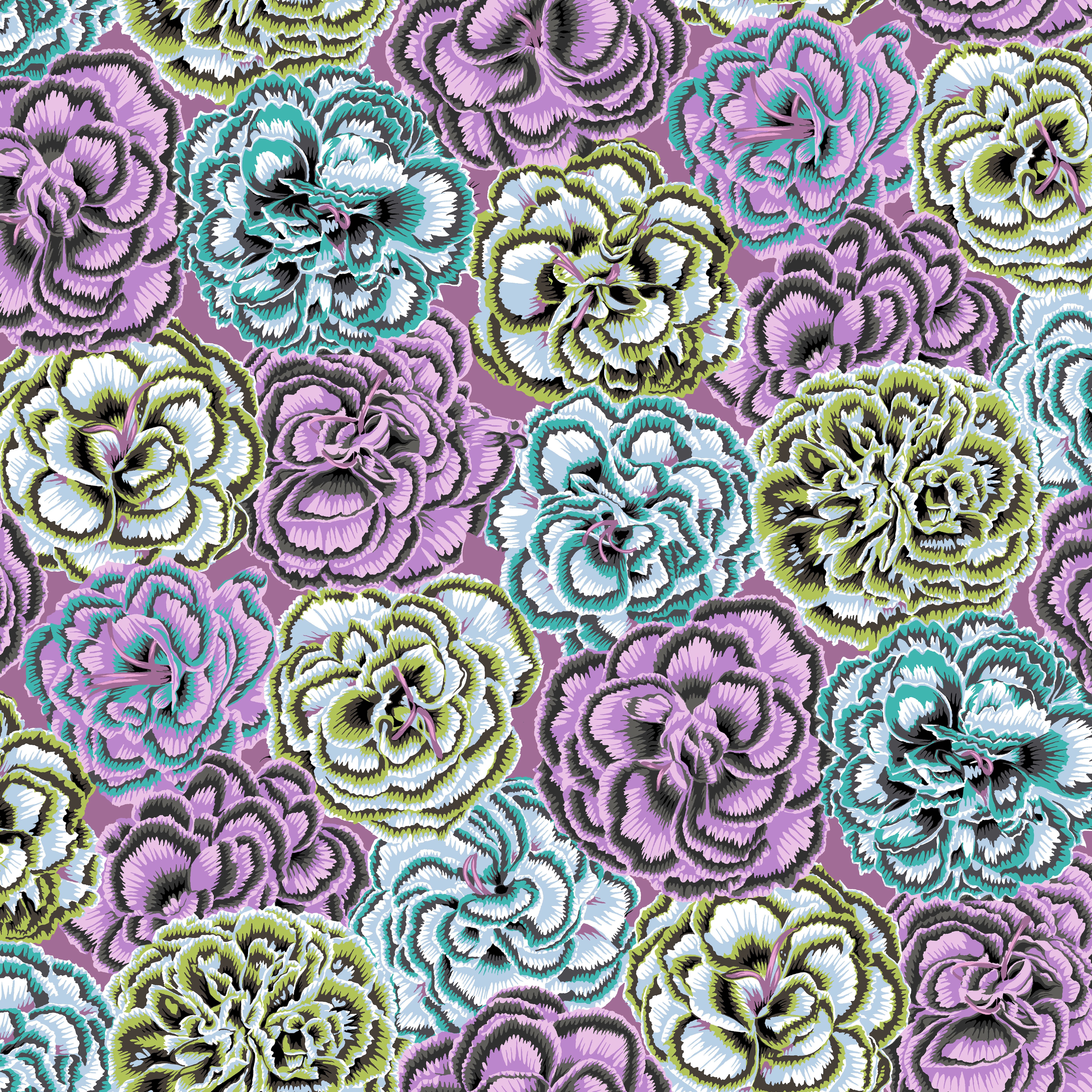 August 2025 | Picotee Carnations - Contrast by Kaffe Fassett Collective for FreeSpirit | PWPJ133.CONTRAST