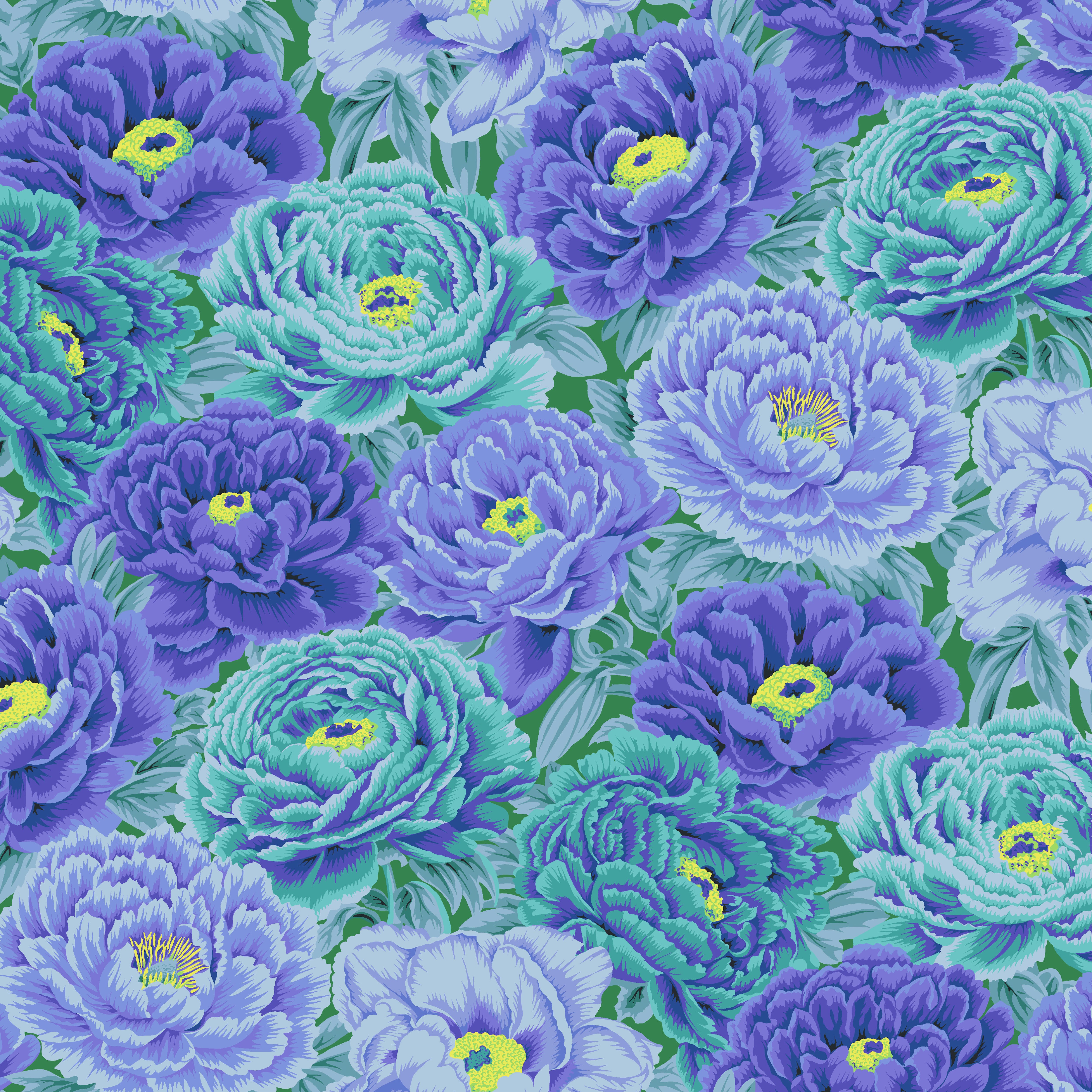 August 2025 | Tibetan Peony - Blue by Kaffe Fassett Collective for FreeSpirit | PWPJ136.BLUE