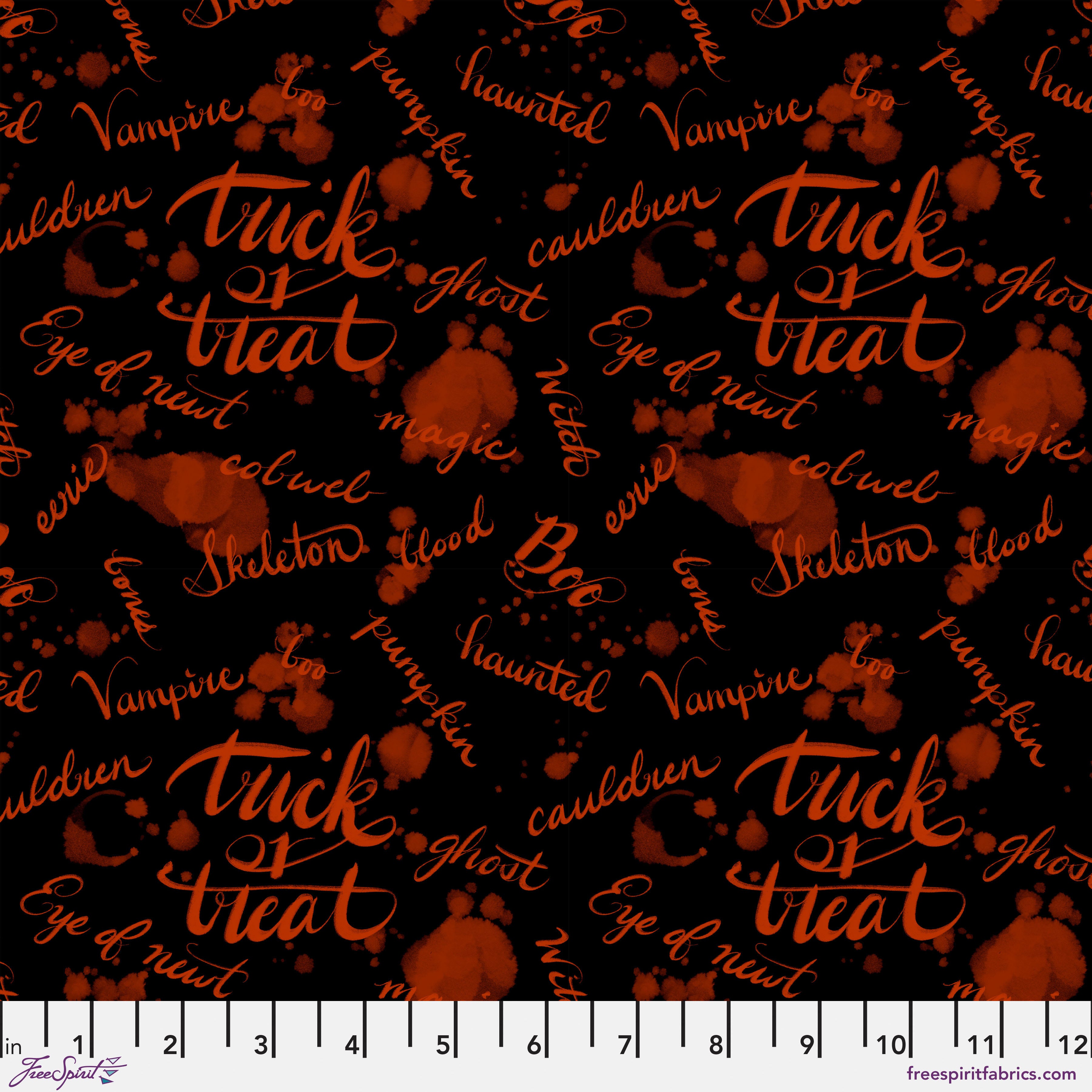 Costumes & Cobwebs | Ink Blot - Black by Rachel Hauer for FreeSpirit | PWRH124.BLACK