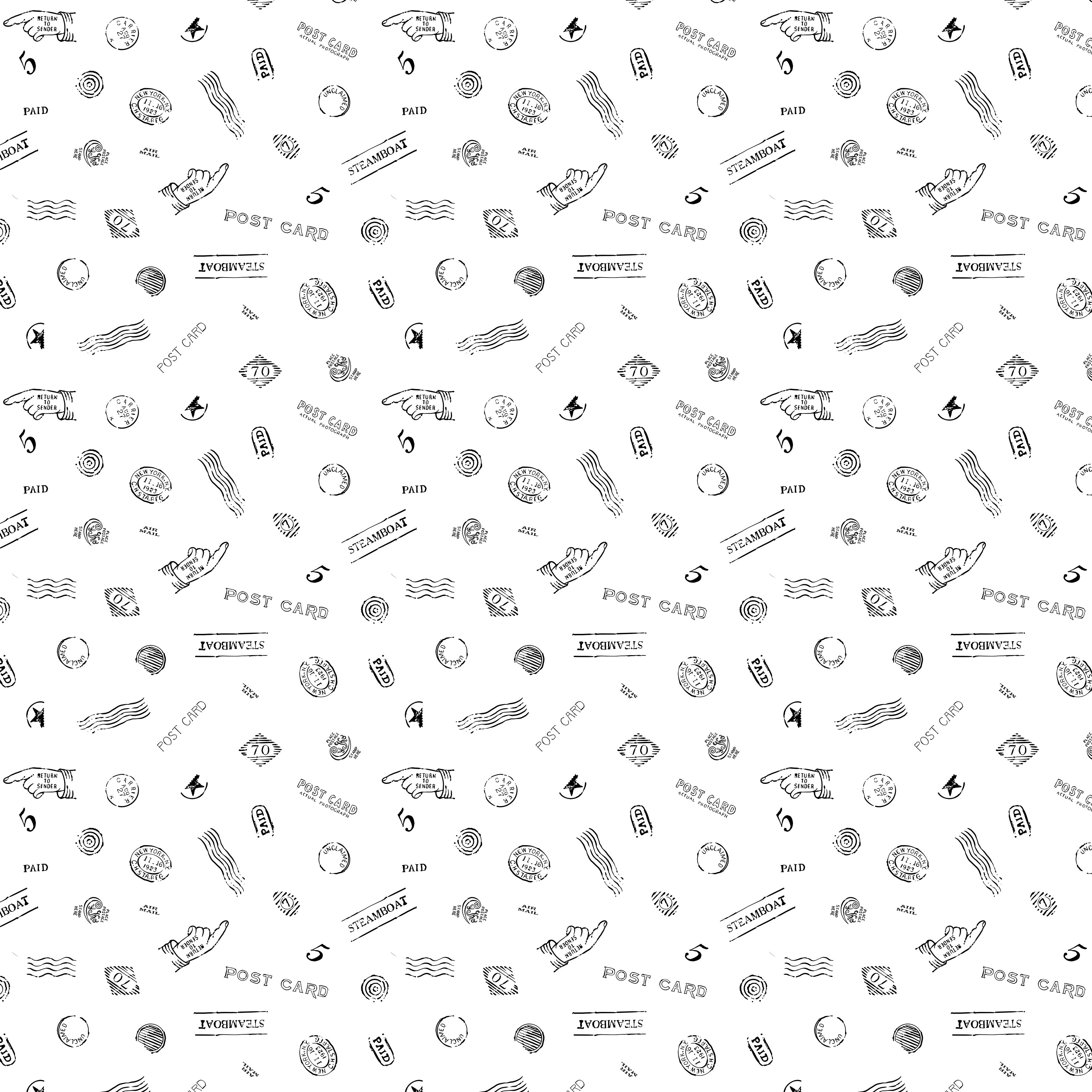 Love Letters | Cancellation Stamps - White by Rachel Hauer for FreeSpirit | PWRH130.WHITE