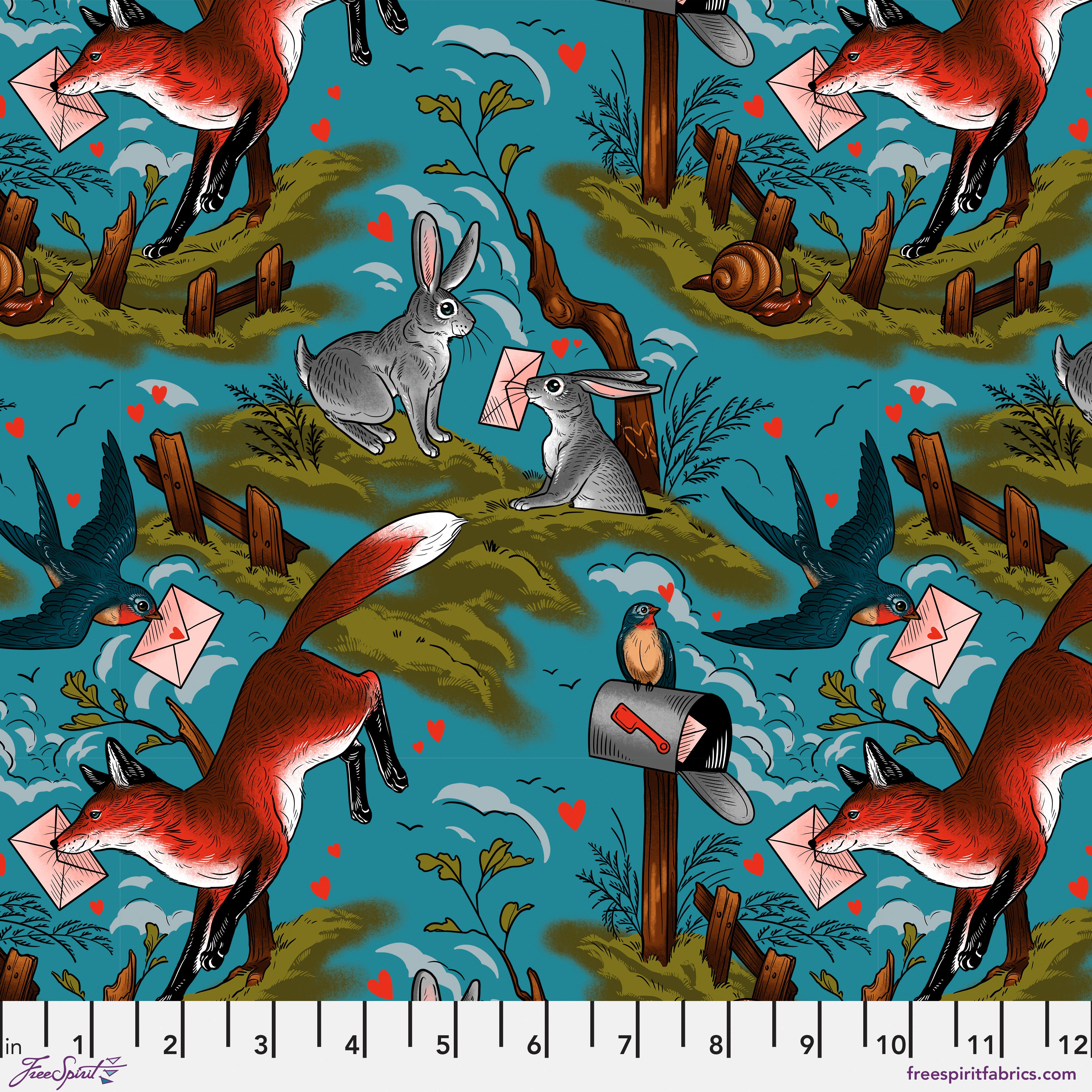 Love Letters | Mail Toile - Multi by Rachel Hauer for FreeSpirit | PWRH139.MULTI