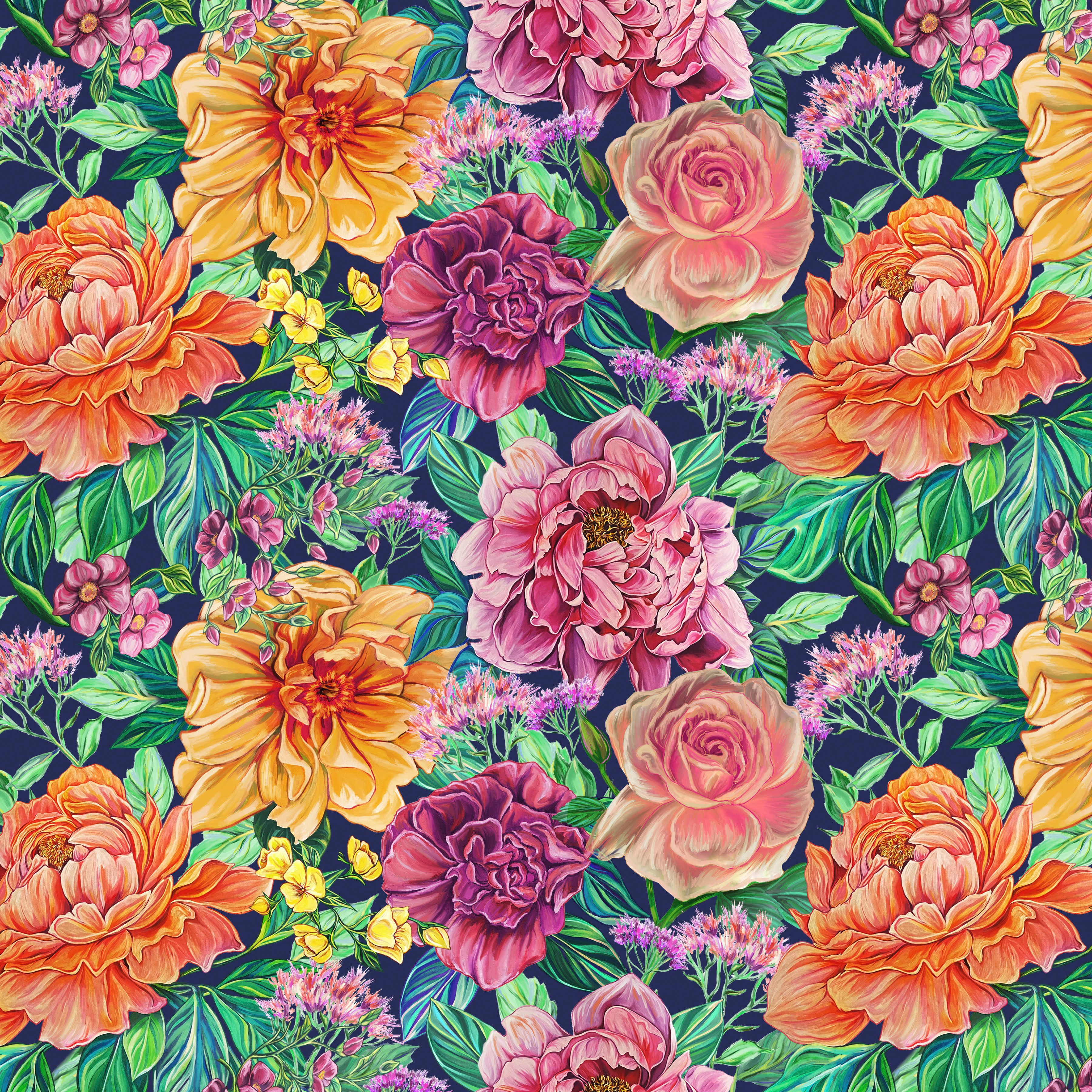 In Full Bloom | Amber Bouquet - Royal by Surface of Beauty for FreeSpirit | PWSB006.ROYAL