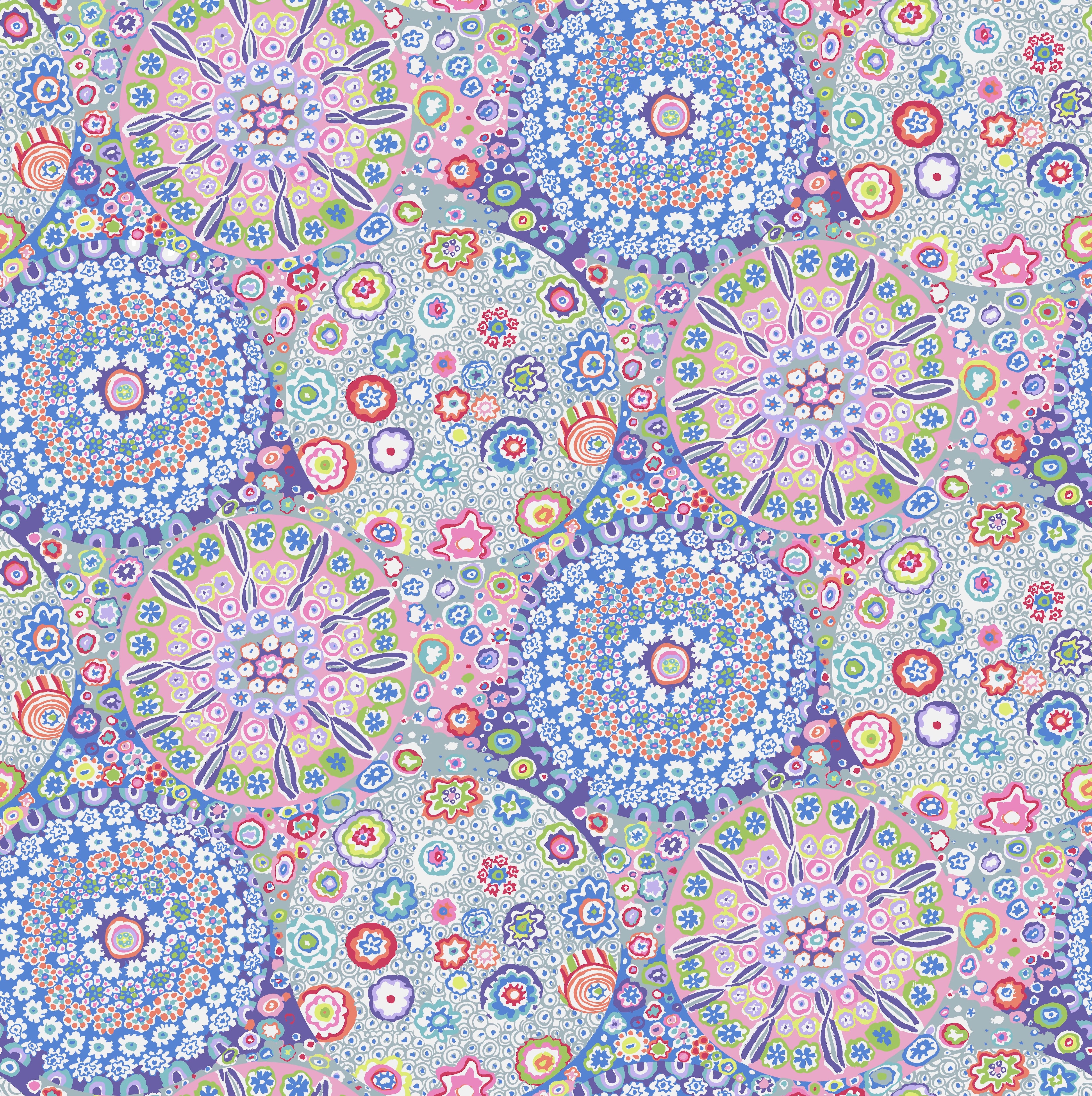 Millefiore - Pastel | 108" Backing Fabric by Kaffe Fassett Collective for FreeSpirit | QBGP006.PASTEL