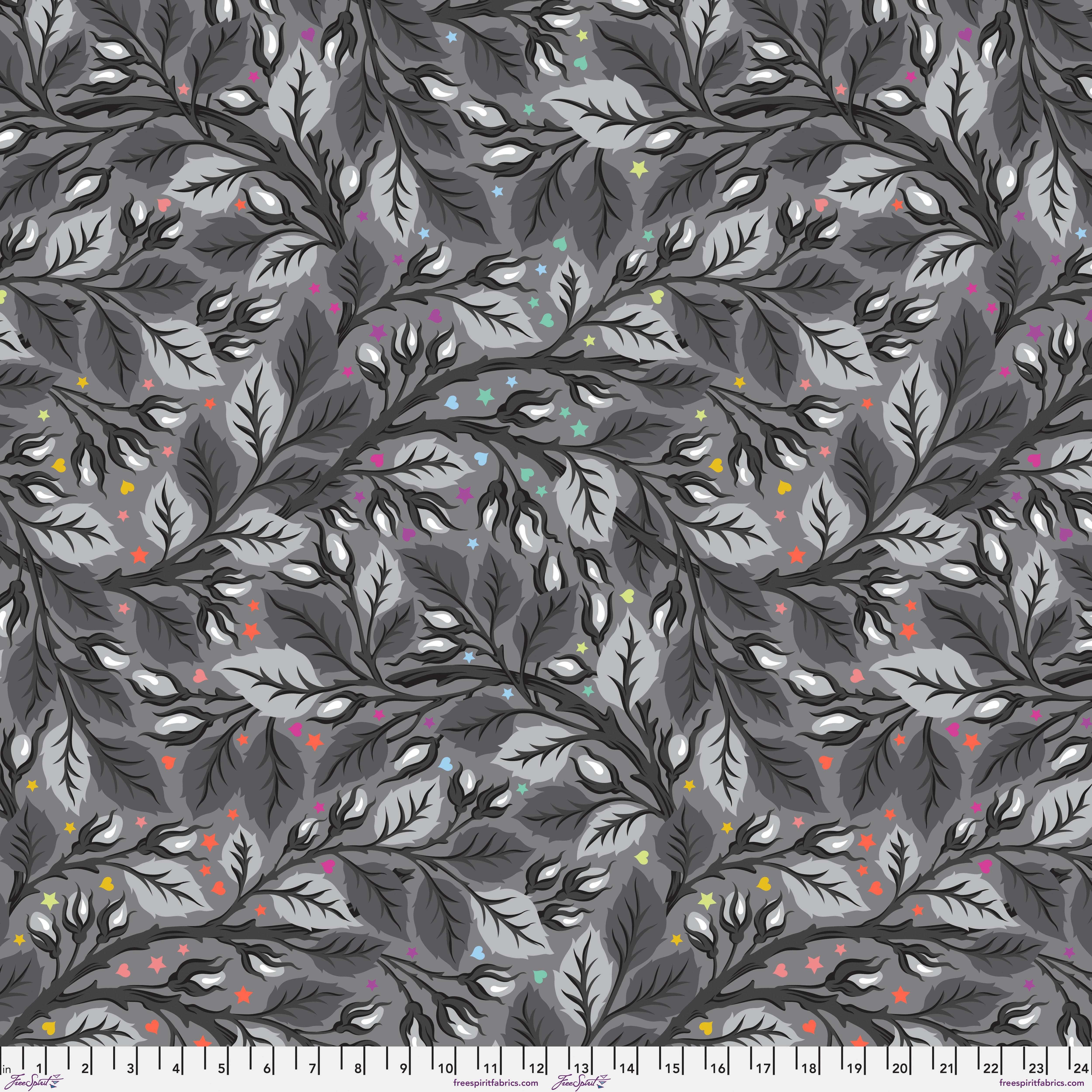 Graywork | Nip in the Bud - Shadow 108" Wide Backing by Tula Pink for FreeSpirit | 3-Yard Bundle