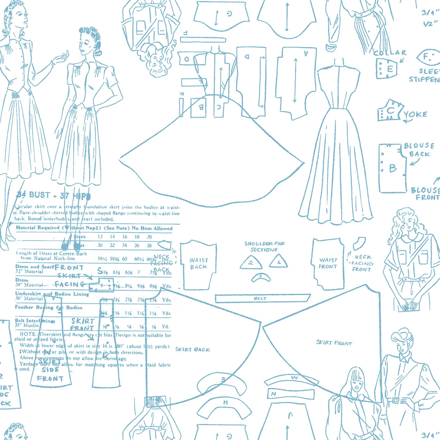 Stitch & Glow | White Sew Far Sew Good by Faye Guanipa for Dear Stella | STELLA-DFG3287WHITE