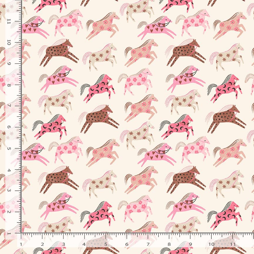 Pink Pony Club | Wild Ain't For Tamin' Cream by Dear Stella Designs | STELLA-D3687