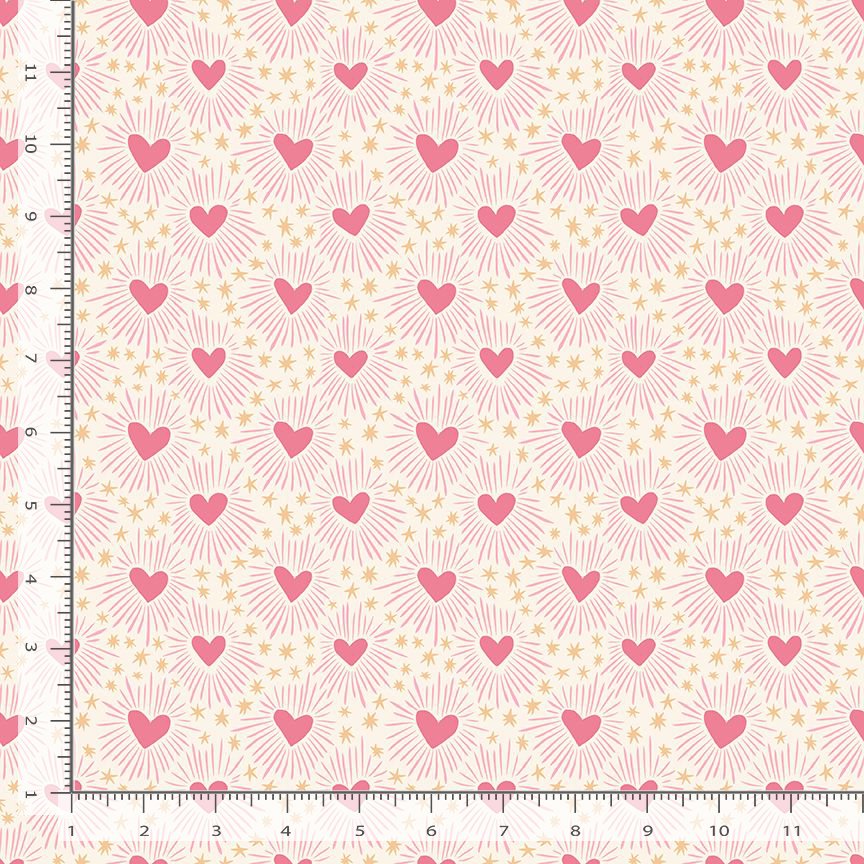 Pink Pony Club | Heart Beat Cream by Dear Stella Designs | STELLA-D3688-CREAM