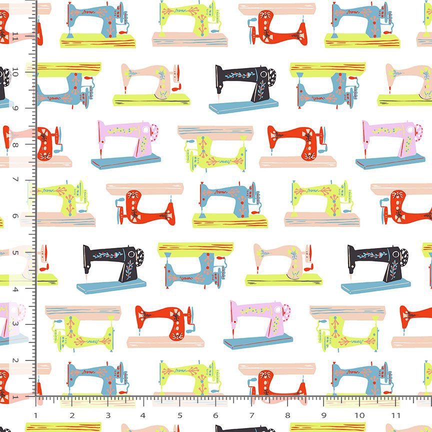 Stitch & Glow | White Stitch & Glow by Faye Guanipa for Dear Stella | STELLA-DFG3282WHITE