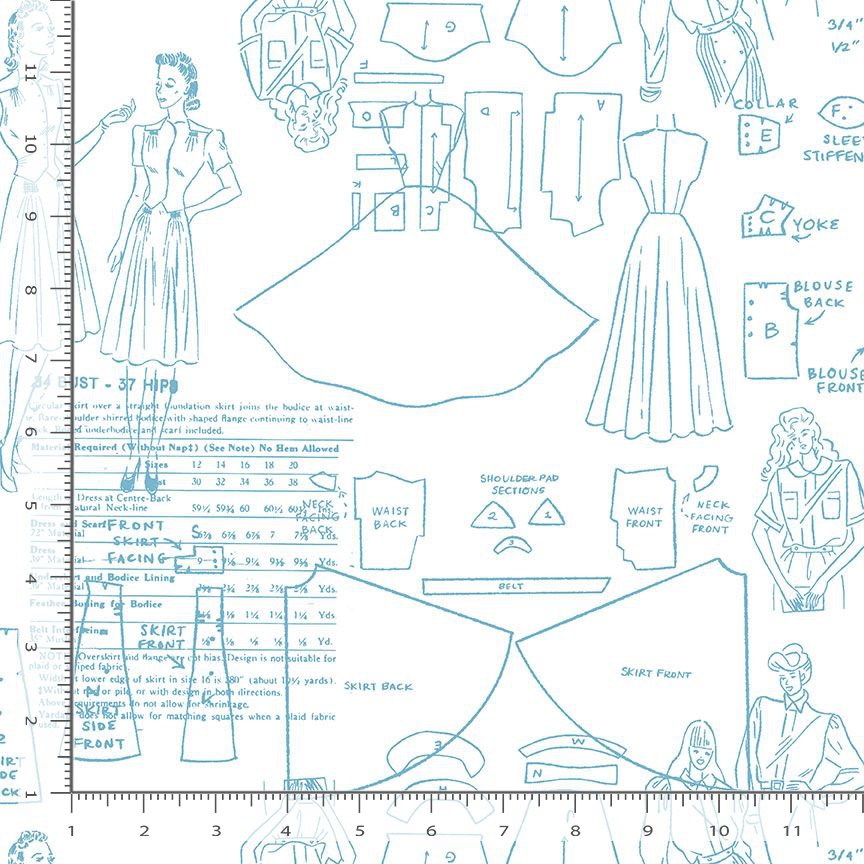 Stitch & Glow | White Sew Far Sew Good by Faye Guanipa for Dear Stella | STELLA-DFG3287WHITE