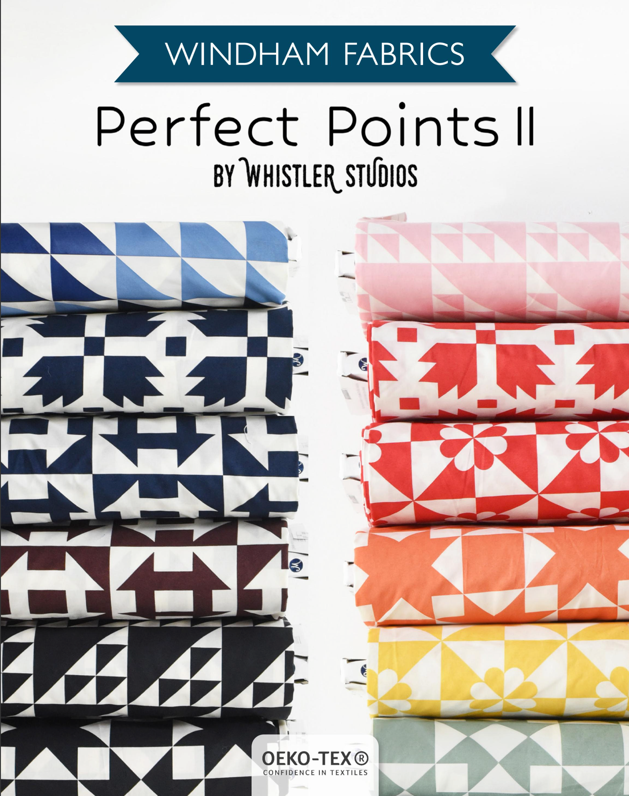 Perfect Points II | Churn Dash Navy by Whistler Studios for Windham Fabrics | 54882-2