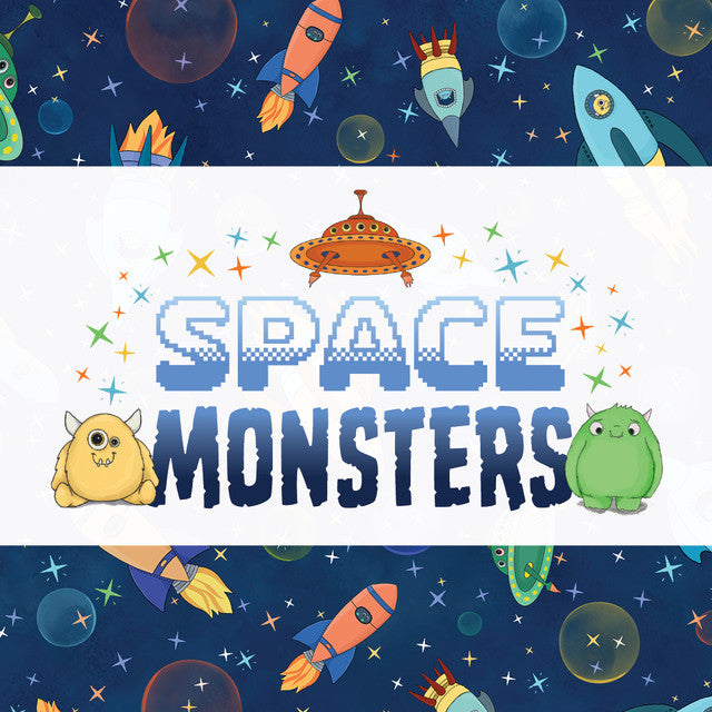 Space Monsters | Bubbles - Orange by Maywood Studio | MAS10925-O