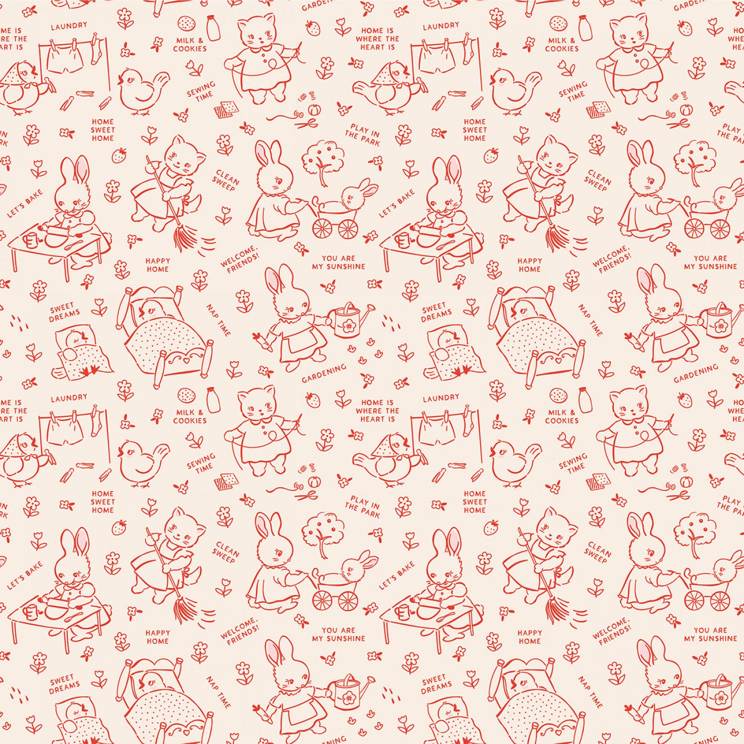 Home Sweet Home | 10" Square Pack by Elea Lutz for Poppie Cotton | 42 pcs