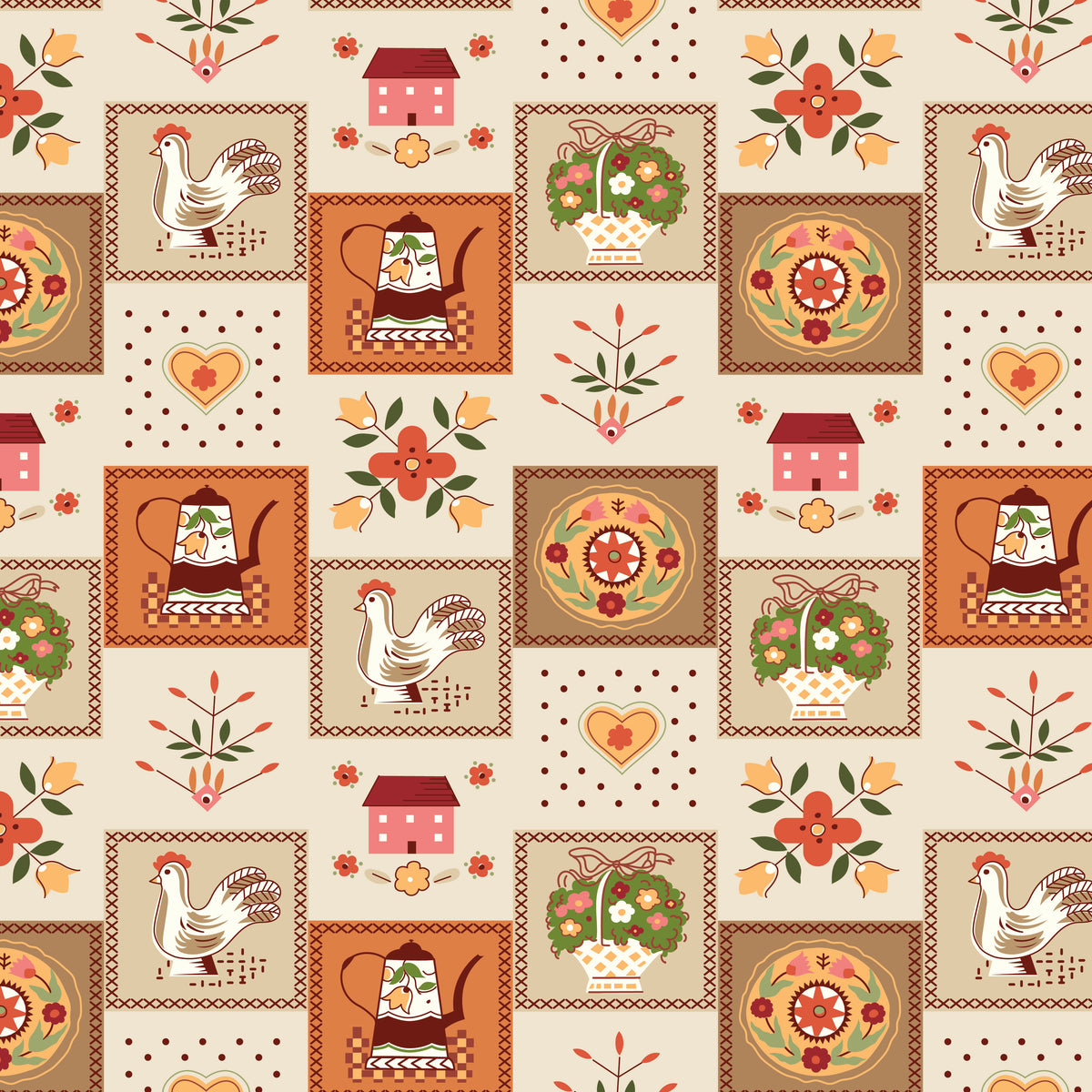 Baked With Love | 108" Wide Backing Fabric - Kitchen Linen by Lori Holt for Riley Blake | WB17801-LINEN
