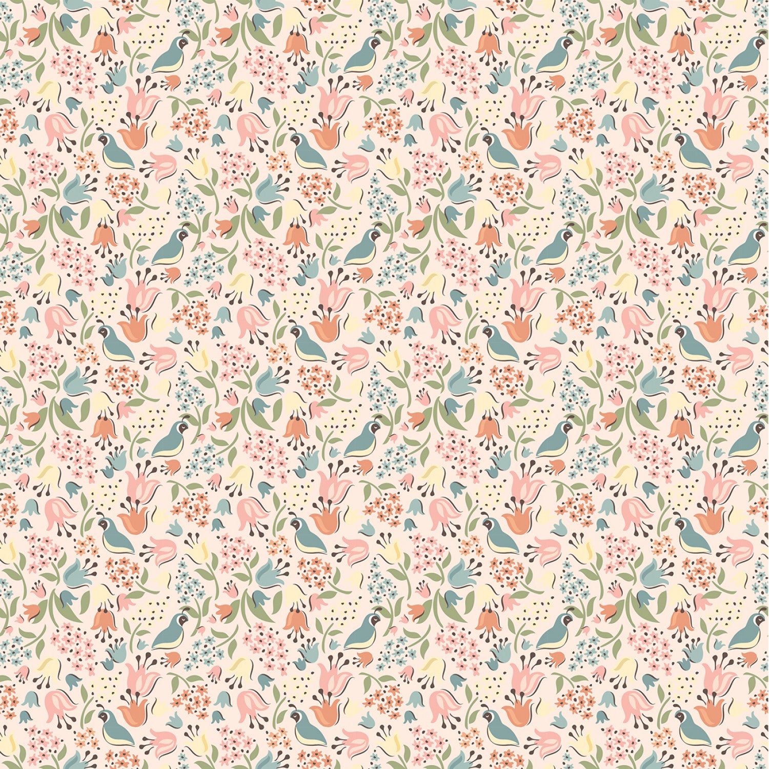 Wildwood Dwellings | Quail Hollow - Blush by Sheri McCulley for Poppie Cotton | WW25105 (Copy) (Copy)