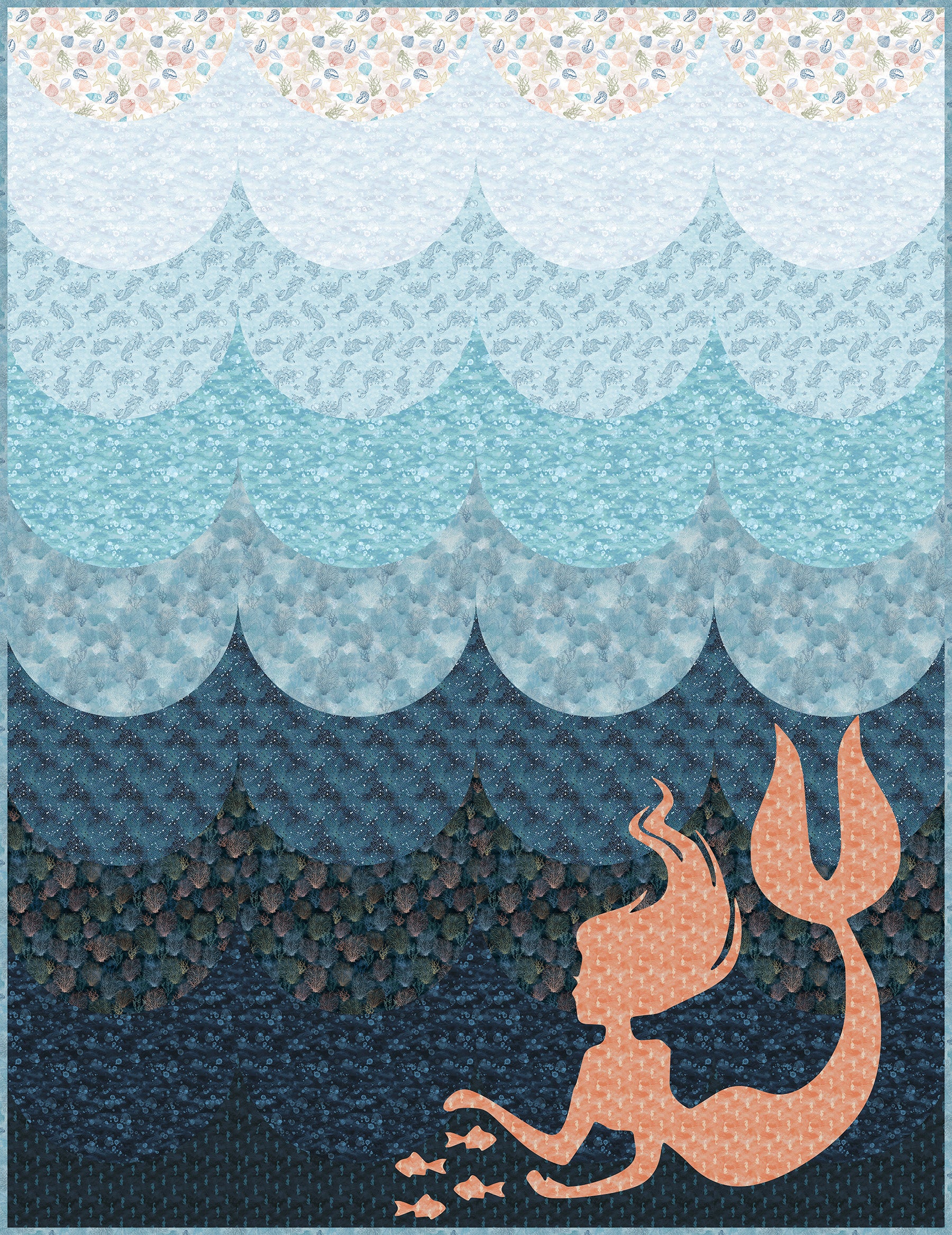 Ocean Song | Waves of Magic Quilt Kit by Whistler Studios for Windham Fabrics | 64" x 83"