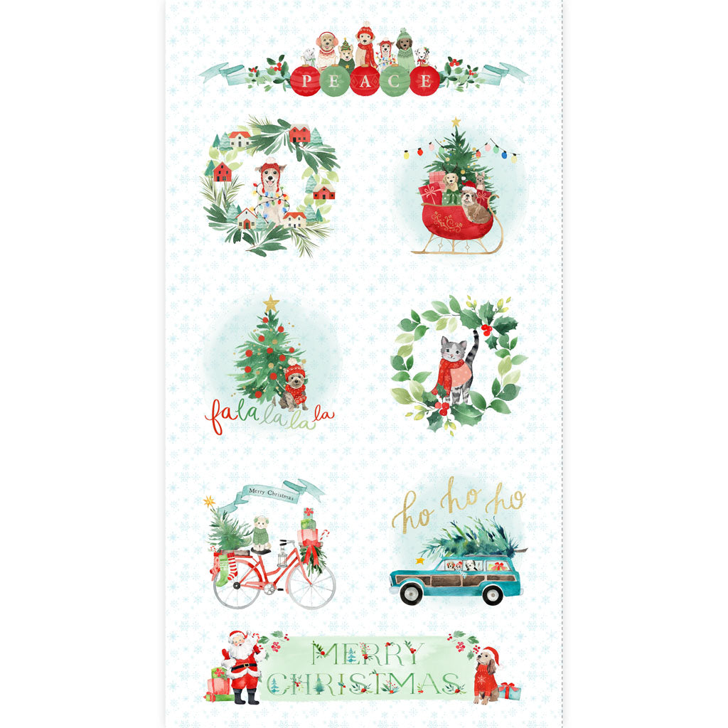 Santa Paws | Fat Quarter Bundle by Heatherlee Chan for Clothworks | 19 pcs