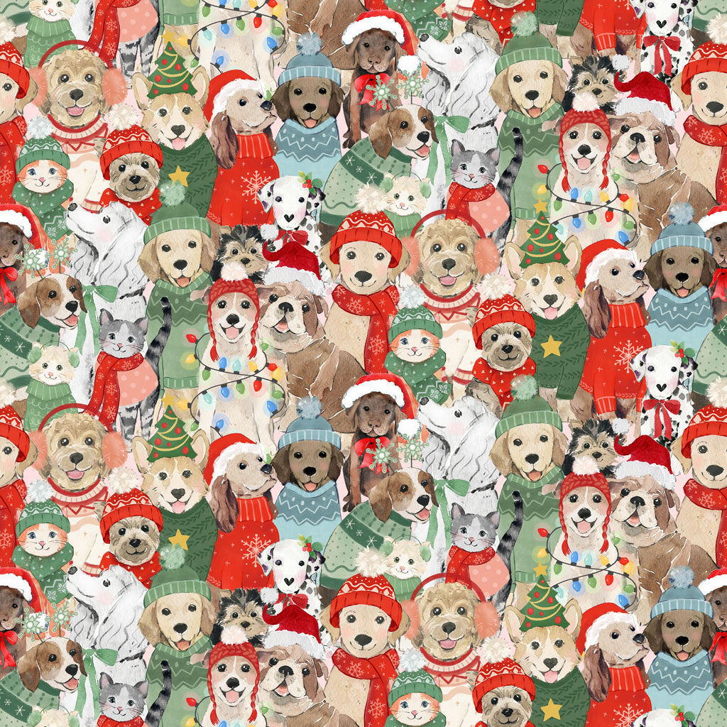 Santa Paws | Fat Quarter Bundle by Heatherlee Chan for Clothworks | 19 pcs