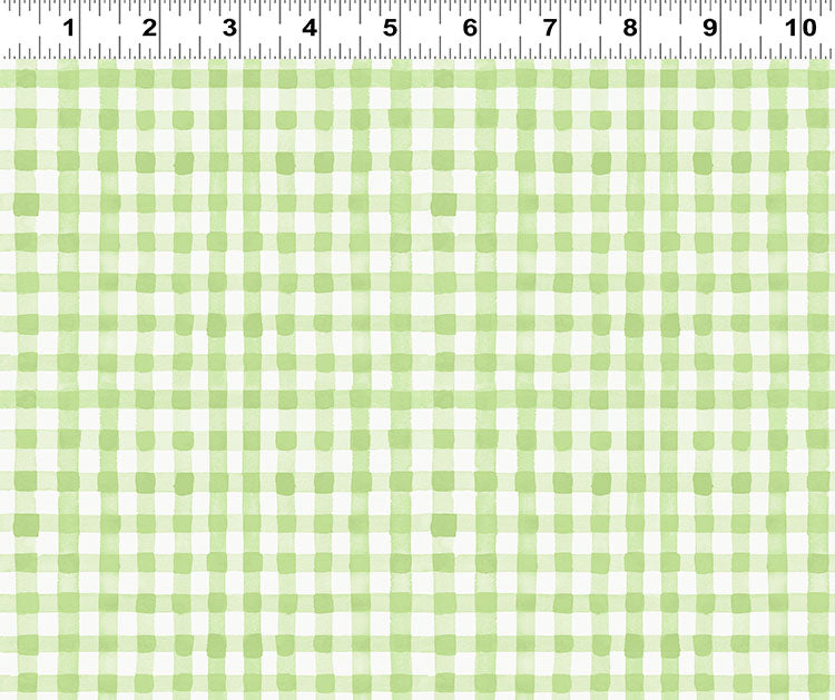 Spring Cheer | Olive Gingham by Heatherlee Chan for Clothworks | Y4696-24