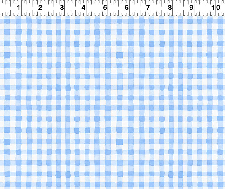 Spring Cheer | Denim Gingham by Heatherlee Chan for Clothworks | Y4696-88