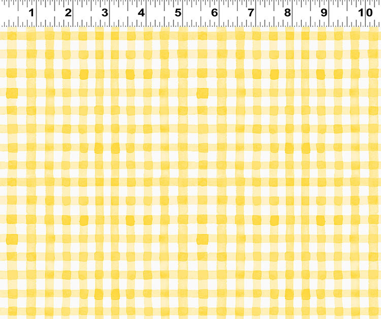 Spring Cheer | Yellow Gingham by Heatherlee Chan for Clothworks | Y4696-9
