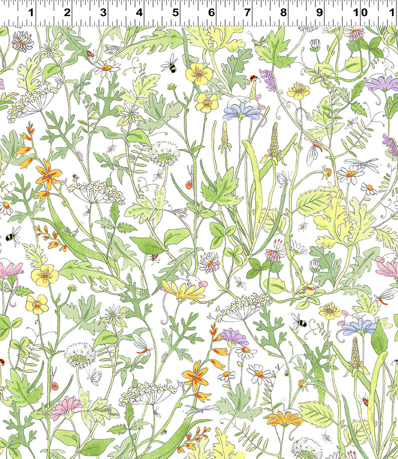 Mouseplay | Meadow - White by Anita Jeram by Clothworks | Y4748-1