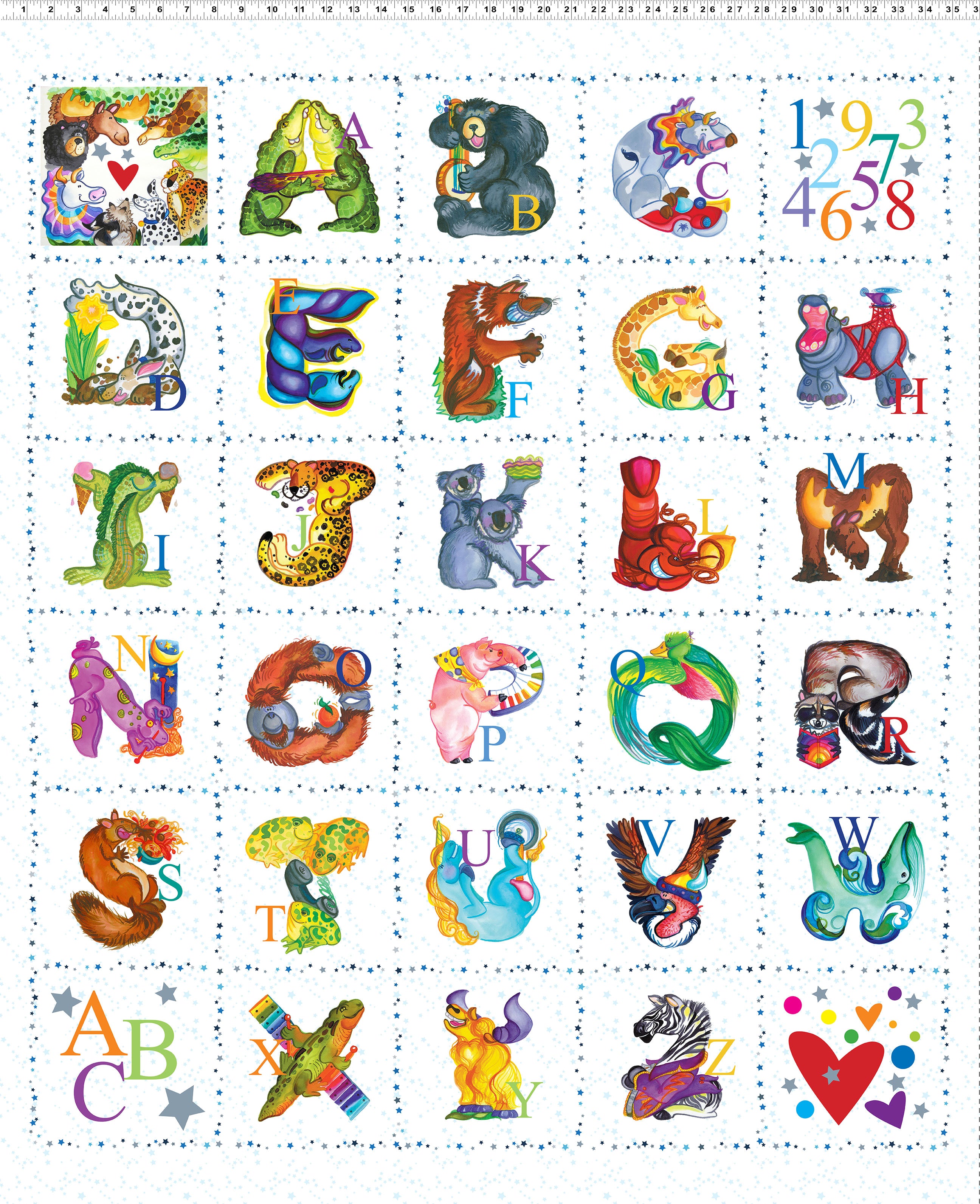 Amazing Alphabet - Blocks Panel by Cindy Shake Design for Clothworks | Y4753-1