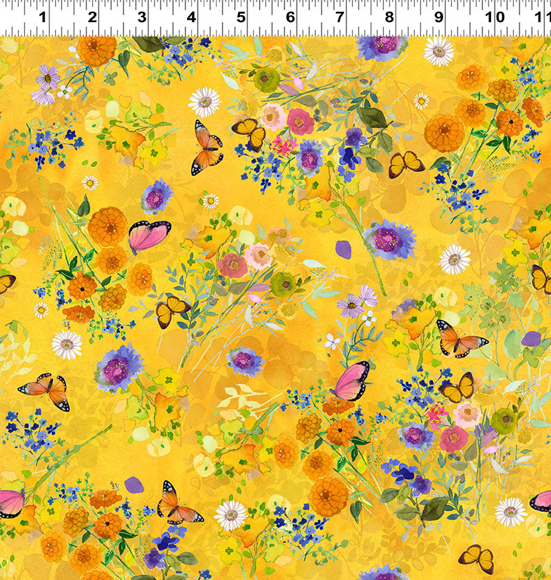 Fleur de Rose | Butterfly Garden - Light Orange by Sue Zipkin for Clothworks | Y4762-35