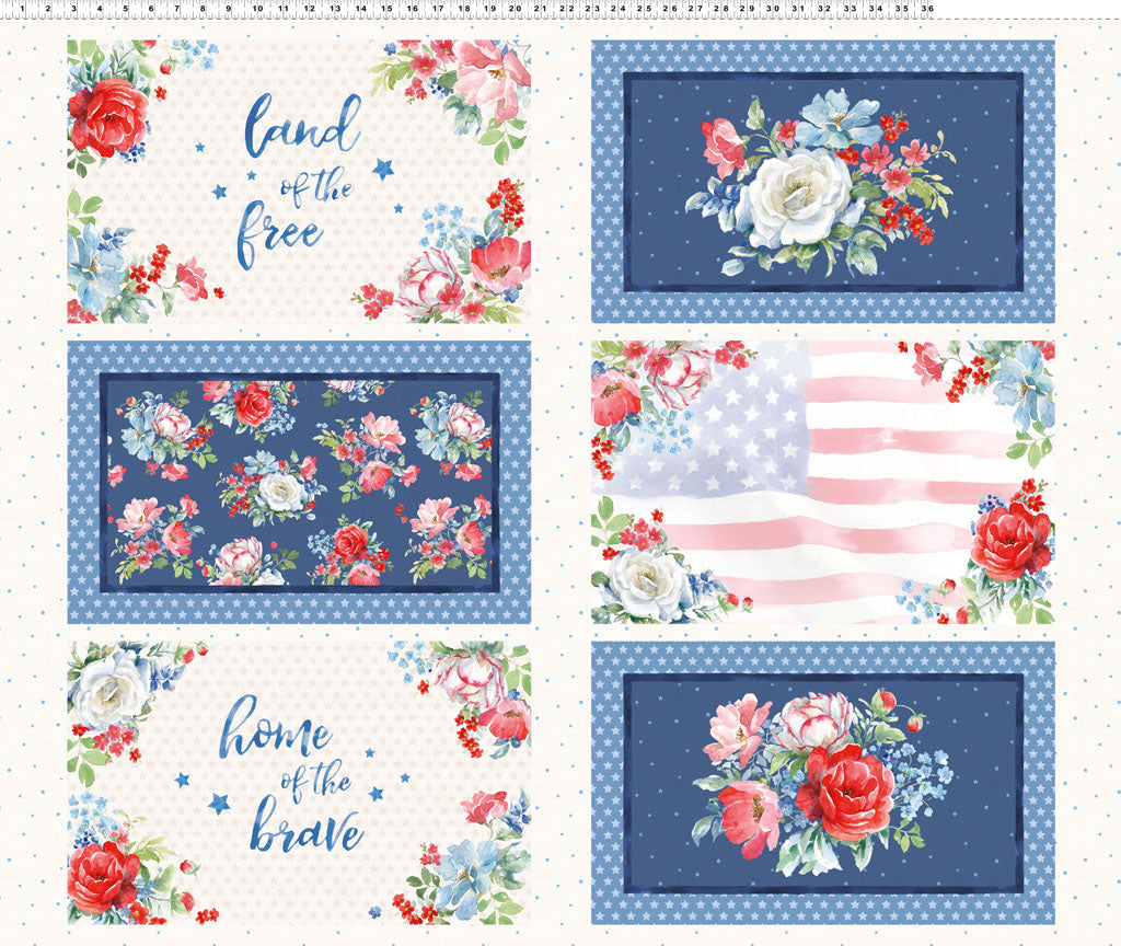 Americana | 36" Placemat Panel by Beth Grove for Clothworks | Y4771-55 | 100% Cotton
