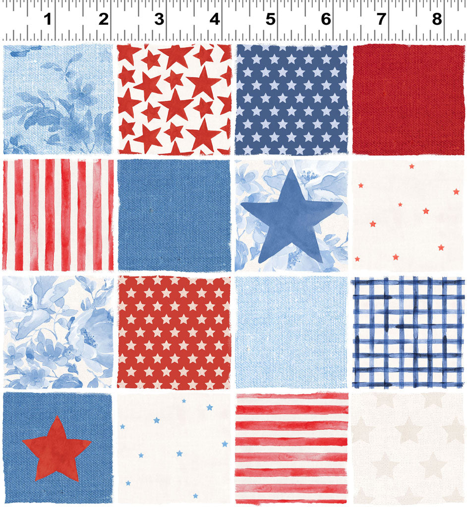 Americana | Patchwork - Multi by Beth Grove for Clothworks | Y4773-55