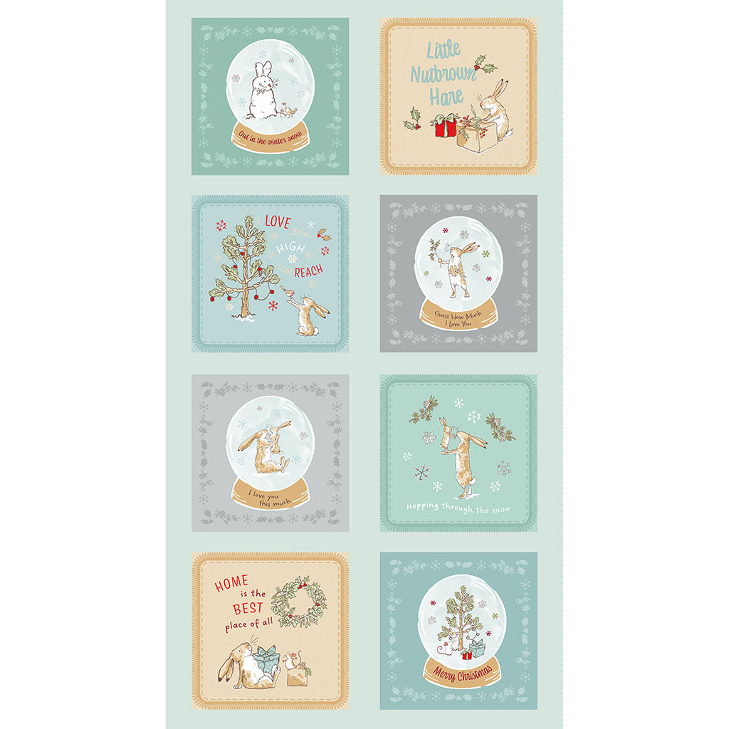 Guess How Much I Love You 2026 | 24" Panel Light Teal by Anita Jeram for Clothworks | Y4817-103